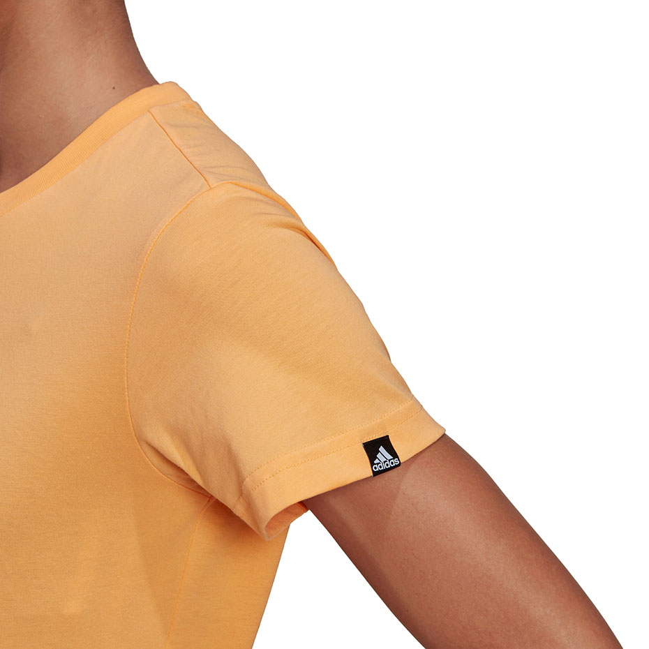 Koszulka damska adidas Outlined Floral Graphic T-Shirt żółta – ujęcie 7