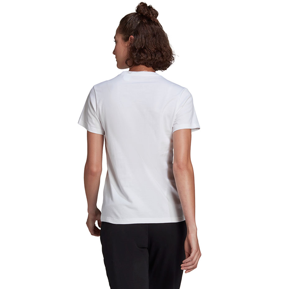 Koszulka damska adidas Loungewear Essentials Logo Tee biała – ujęcie 4