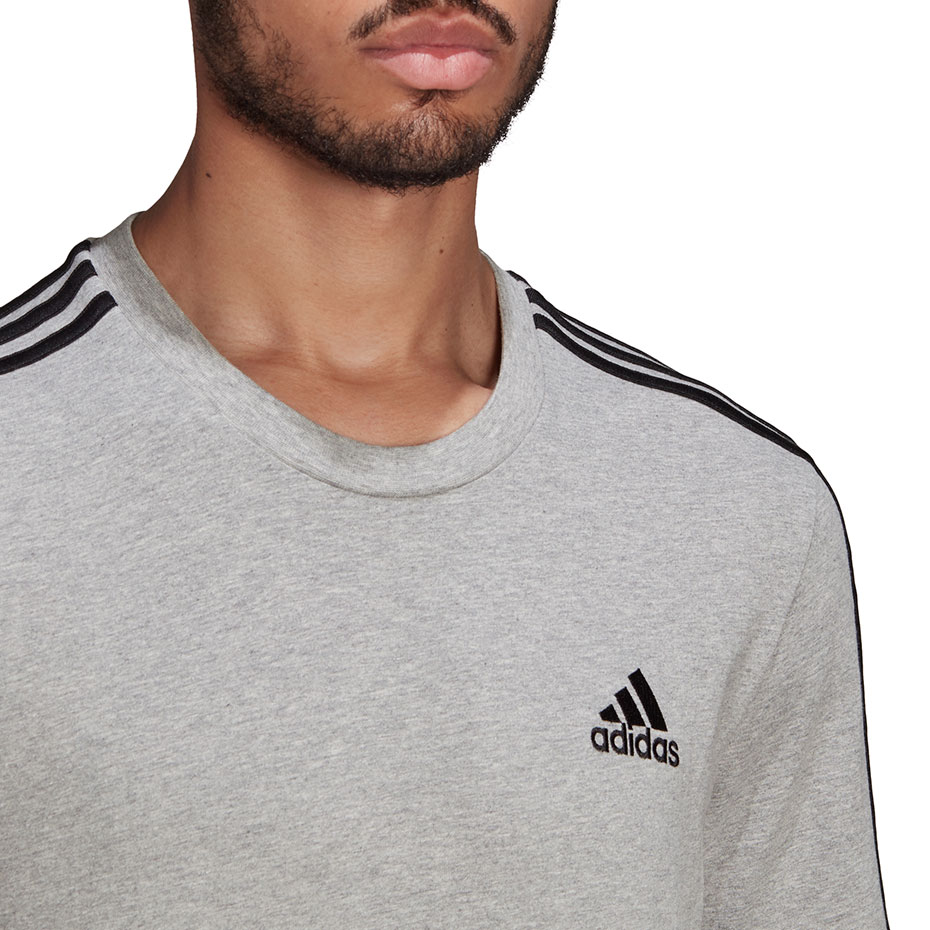 Koszulka męska adidas Essentials T-Shirt szara – ujęcie 5