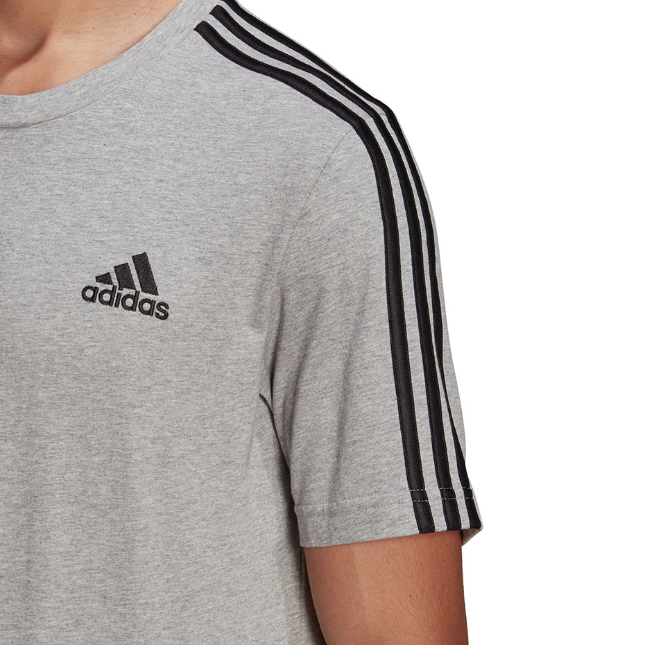 Koszulka męska adidas Essentials T-Shirt szara – ujęcie 6