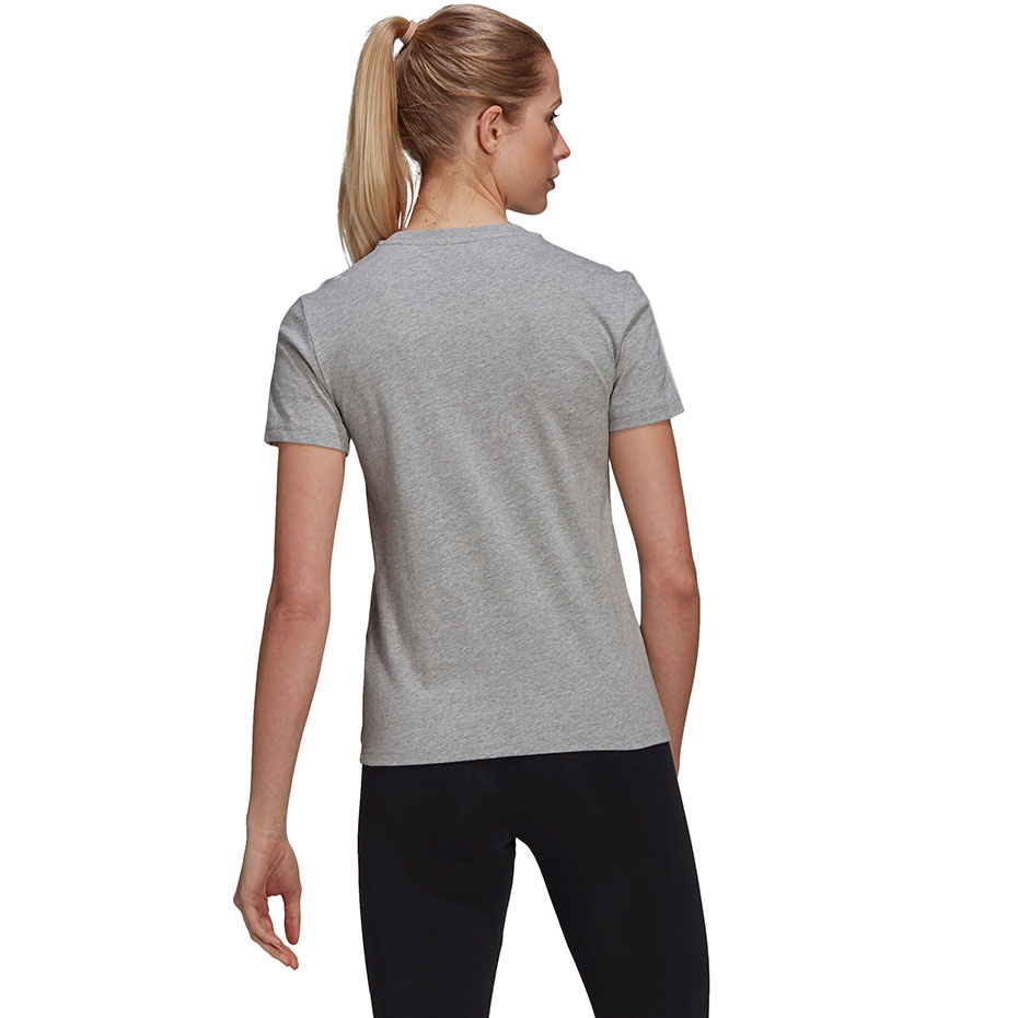 Koszulka damska adidas Essentials Slim T-shirt szara – ujęcie 4