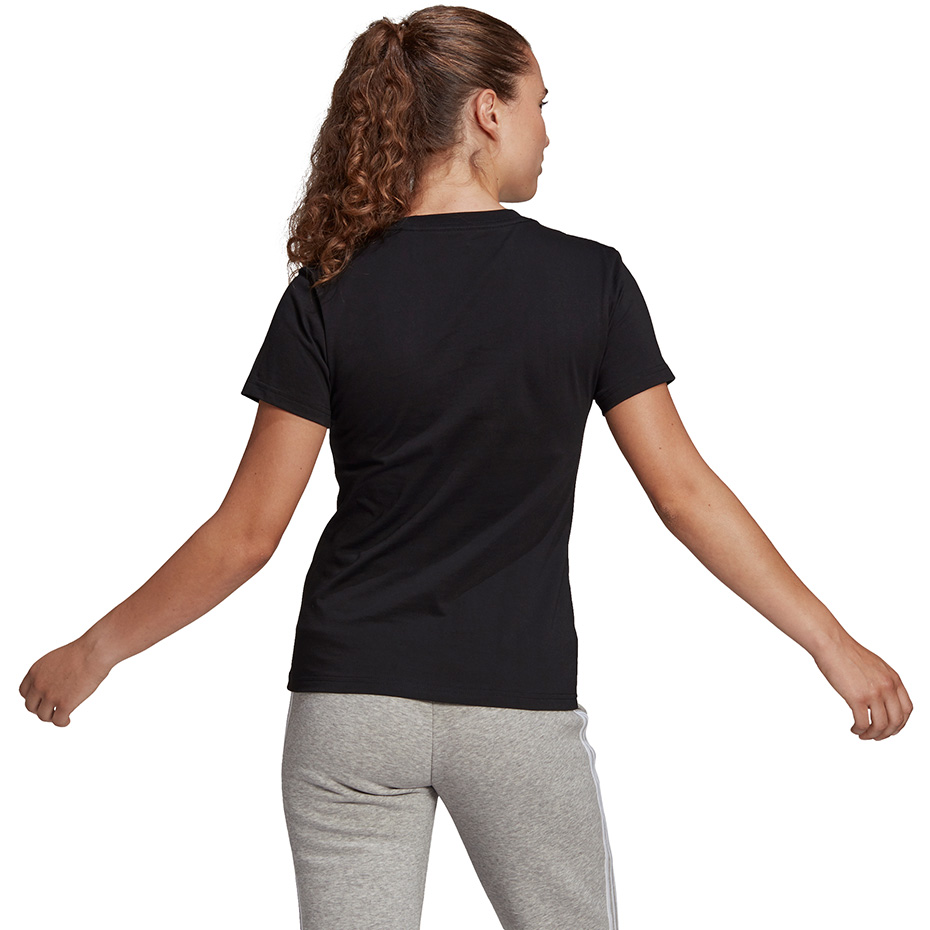 Koszulka damska adidas Essentials Regular T-Shirt czarna – ujęcie 4