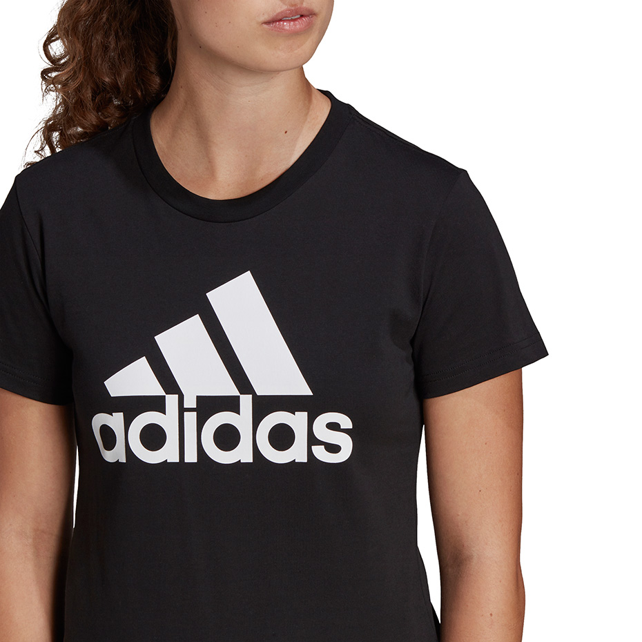 Koszulka damska adidas Essentials Regular T-Shirt czarna – ujęcie 6