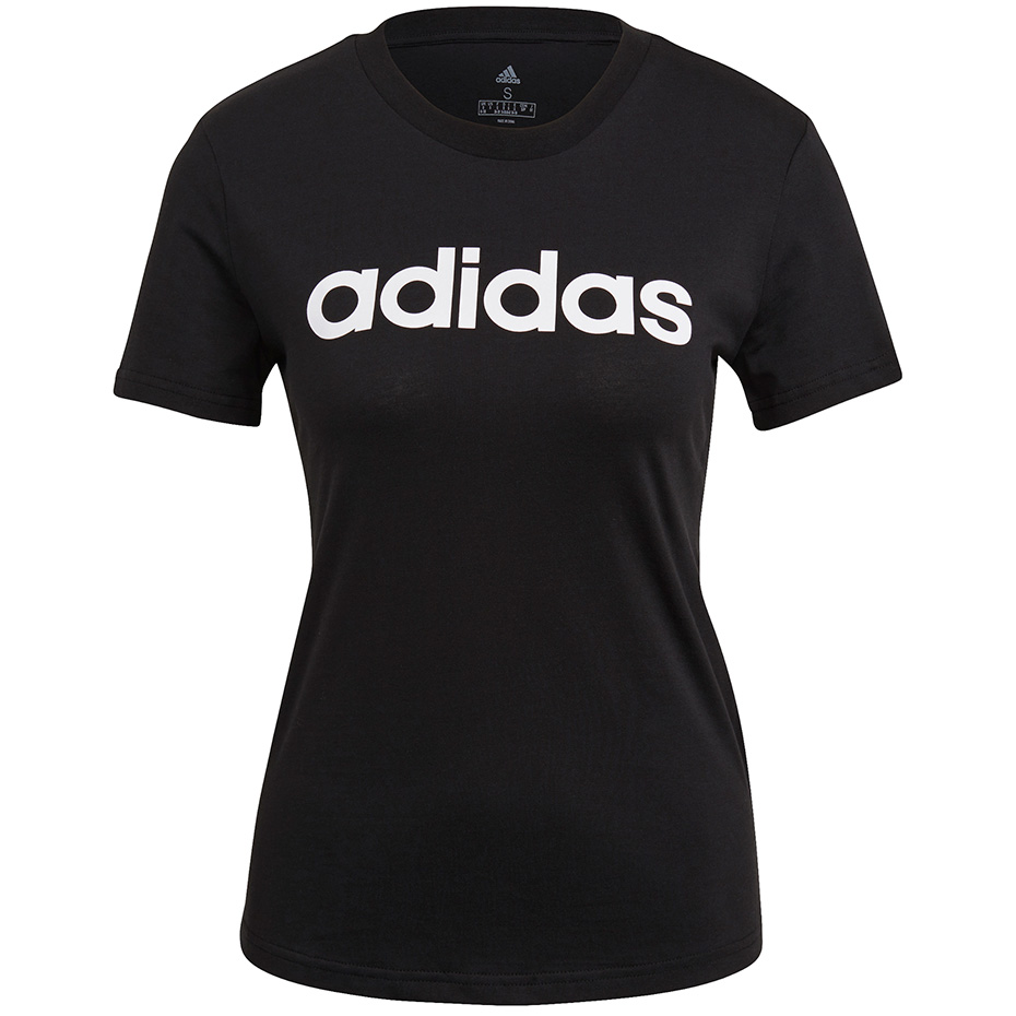 Koszulka damska adidas Essentials Slim T-Shirt czarna – ujęcie 2