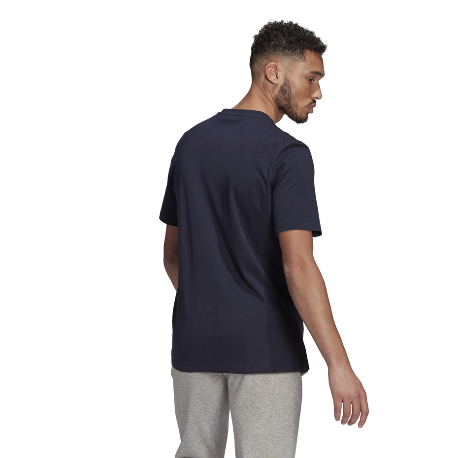 Koszulka męska adidas Essentials T-shirt granatowa – ujęcie 4