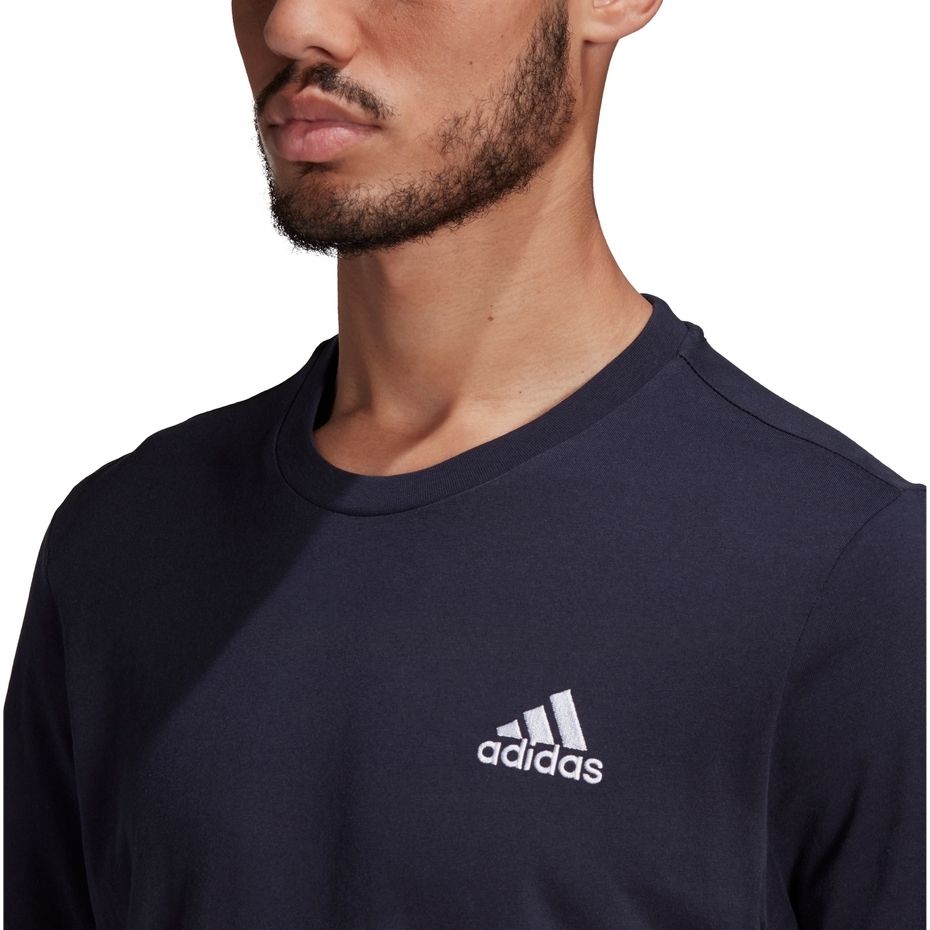 Koszulka męska adidas Essentials T-shirt granatowa – ujęcie 5