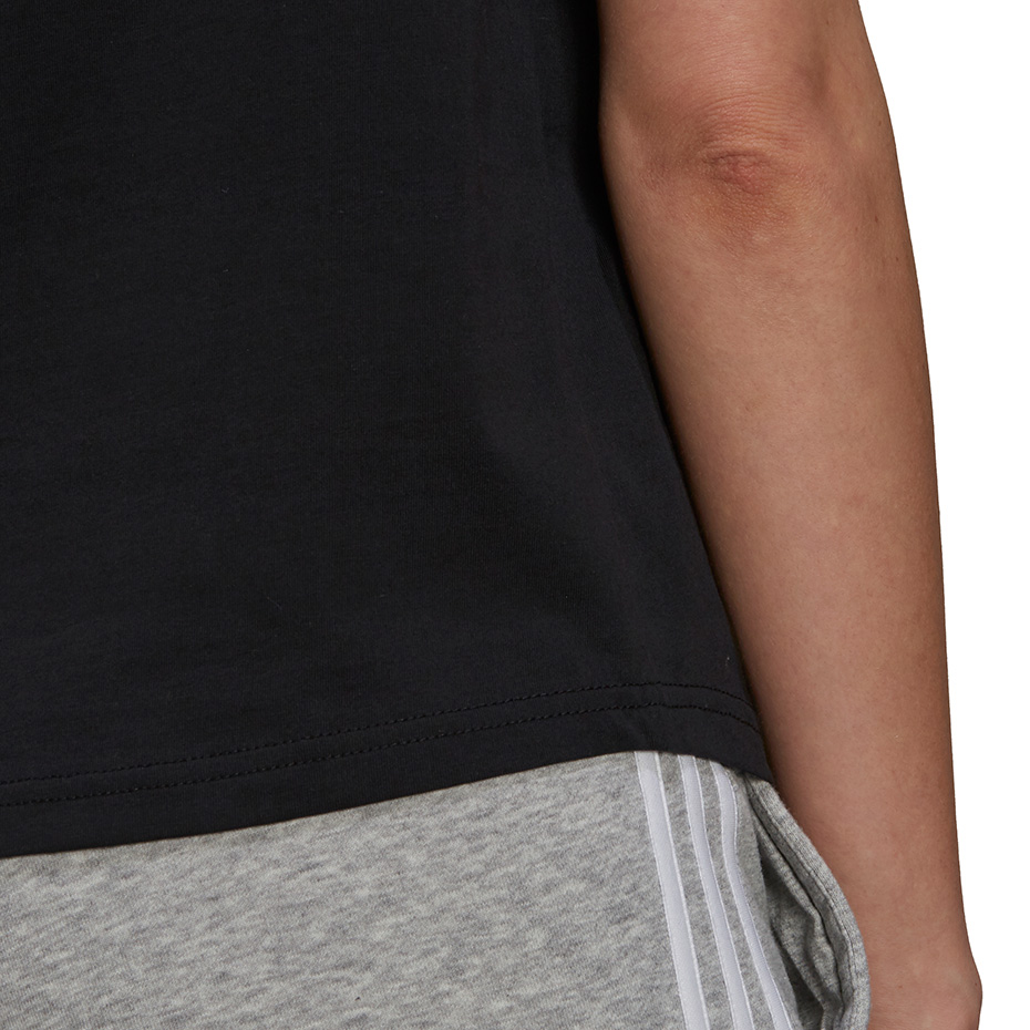 Koszulka damska adidas Essentials Big Logo czarna – ujęcie 6