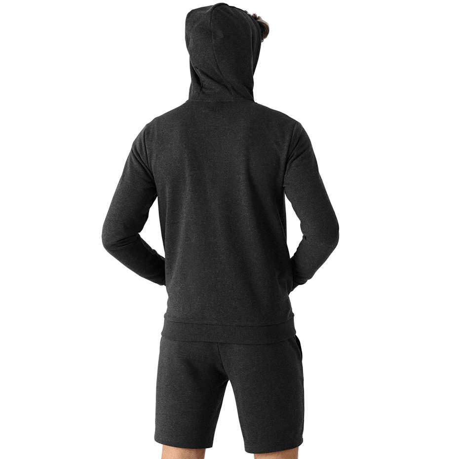 Bluza męska 4F ciemny szary melanż NOSH4 BLM353 – ujęcie 4