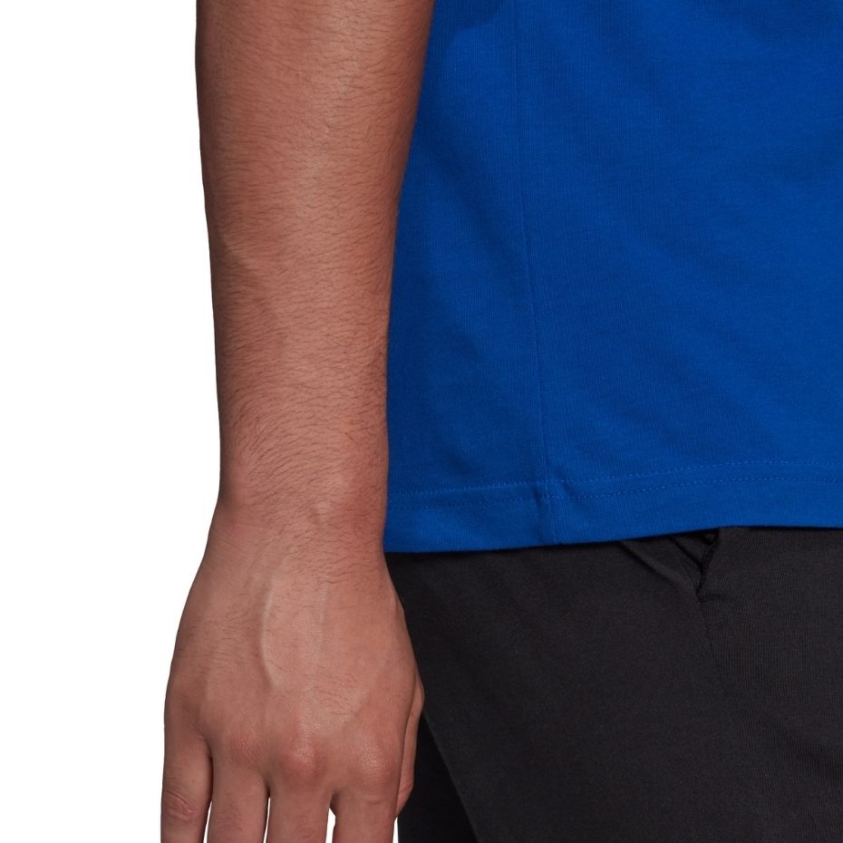 Koszulka męska adidas Essentials 3-Stripes Tee niebieska – ujęcie 7