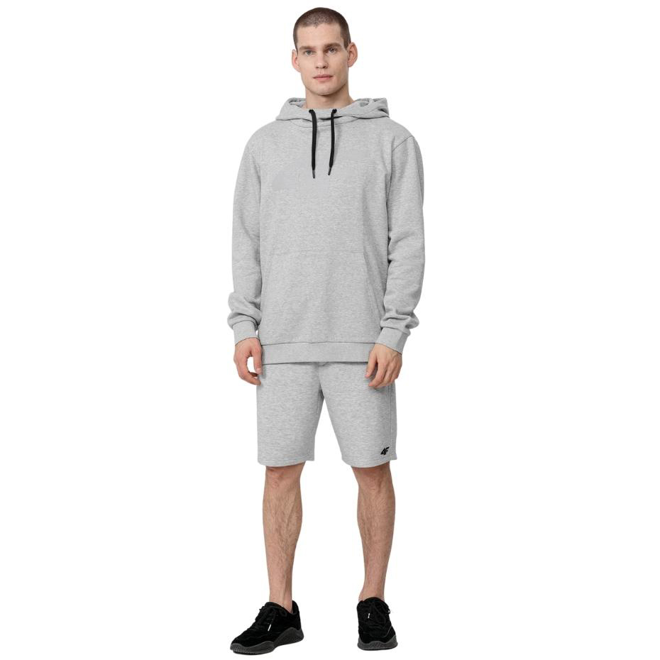 Bluza męska 4F chłodny jasny szary melanż H4Z22 BLM352 – ujęcie 4