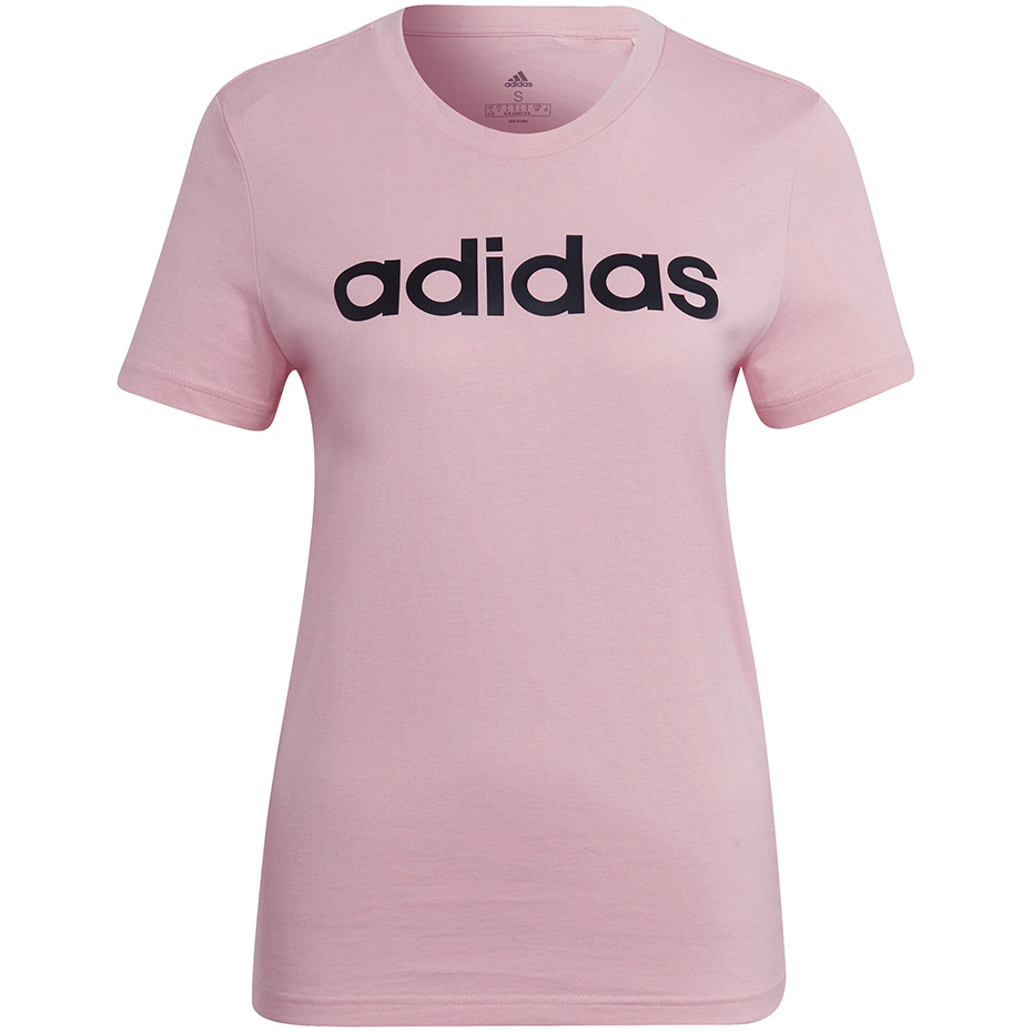 Koszulka damska adidas Loungwear Essentials Slim Logo Tee różowa