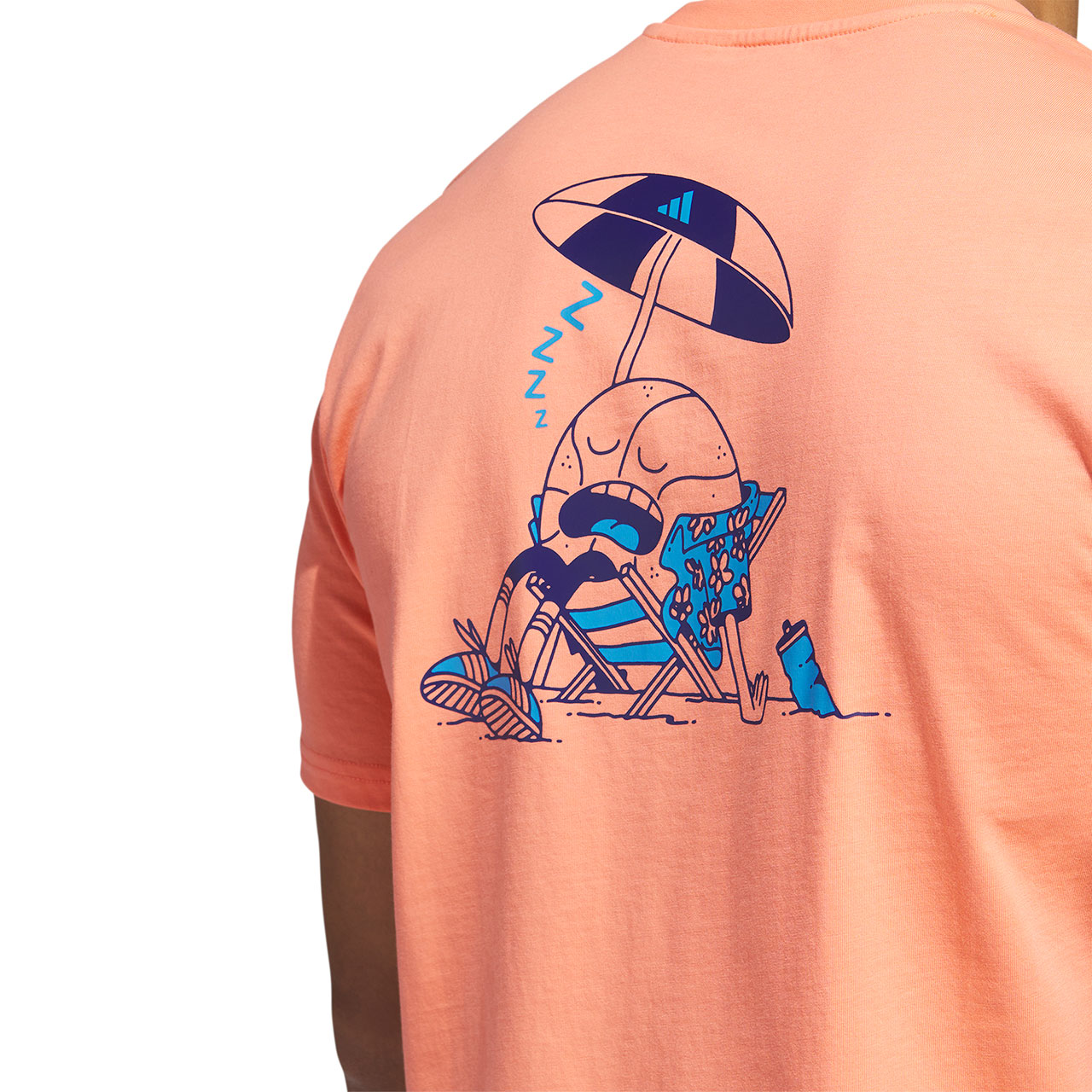 Koszulka męska adidas Lil Stripe Spring Break Graphic Short Sleeve Basketball Tee pomarańczowa – ujęcie 6