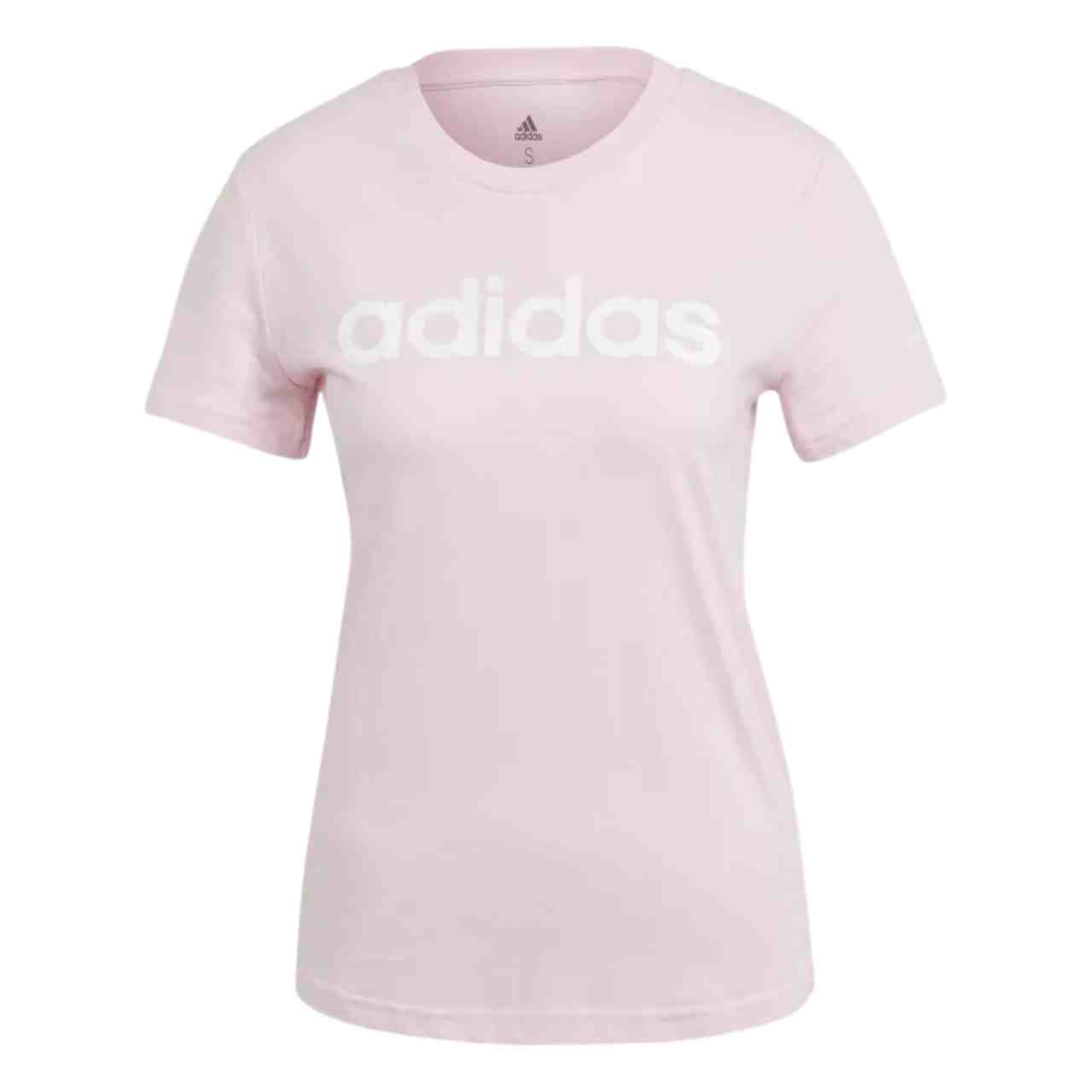 Koszulka damska adidas Loungwear Essentials Slim Logo Tee różowa