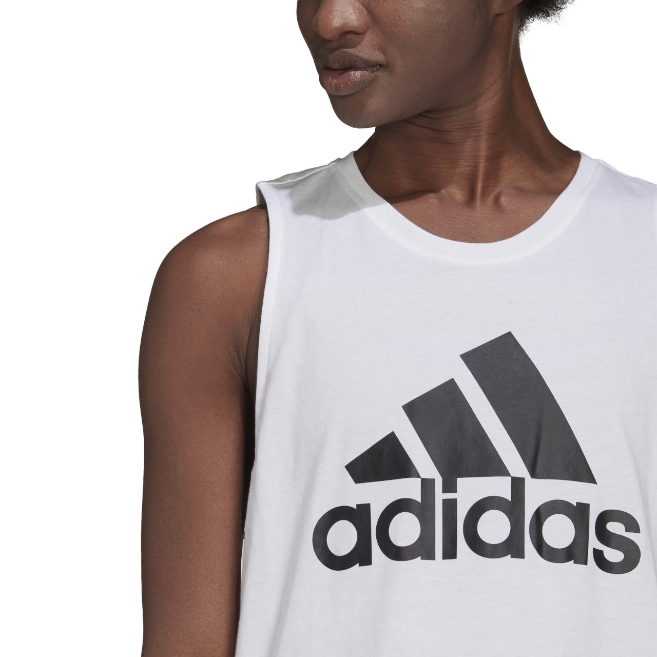Koszulka damska adidas Essentials Big L biała – ujęcie 4
