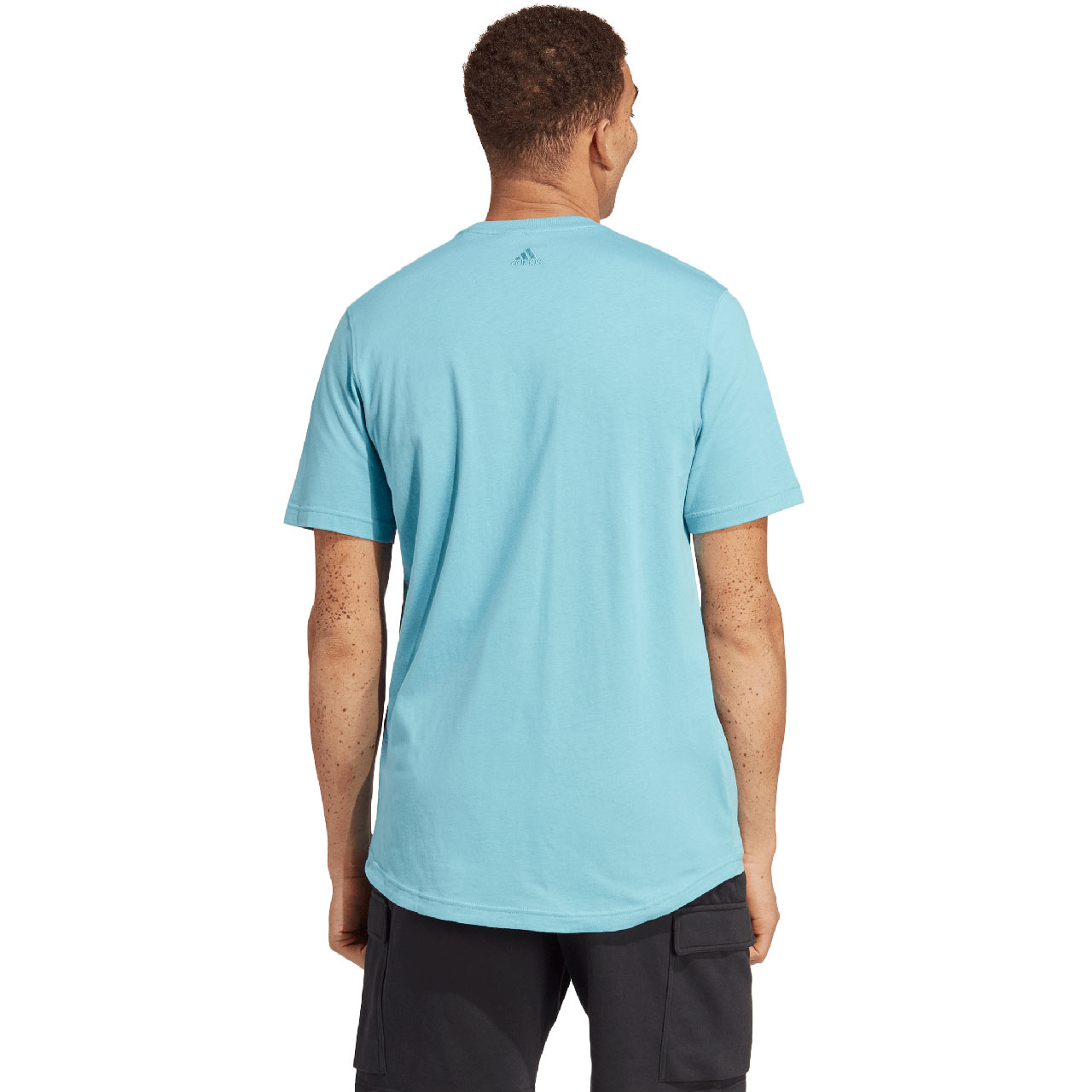 Koszulka męska adidas All SZN Graphic Tee niebieska – ujęcie 2