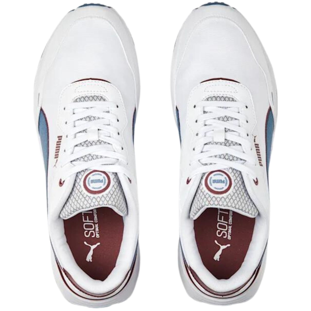 Buty damskie Puma Runtamed Plus biało-niebieskie – ujęcie 2