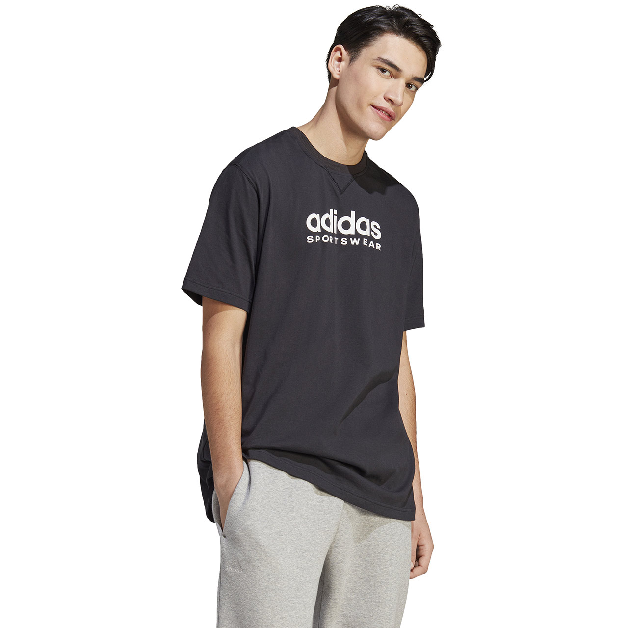 Koszulka męska adidas All SZN Graphic Tee czarna – ujęcie 3