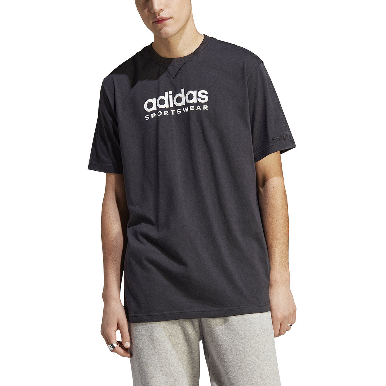 Koszulka męska adidas All SZN Graphic Tee czarna – ujęcie 4