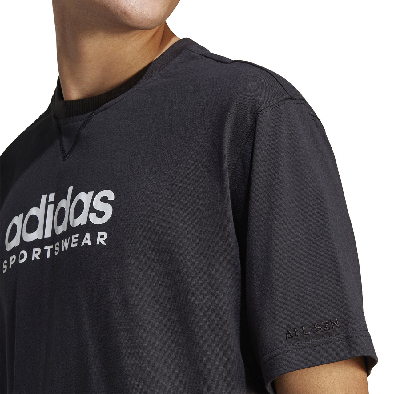 Koszulka męska adidas All SZN Graphic Tee czarna – ujęcie 5