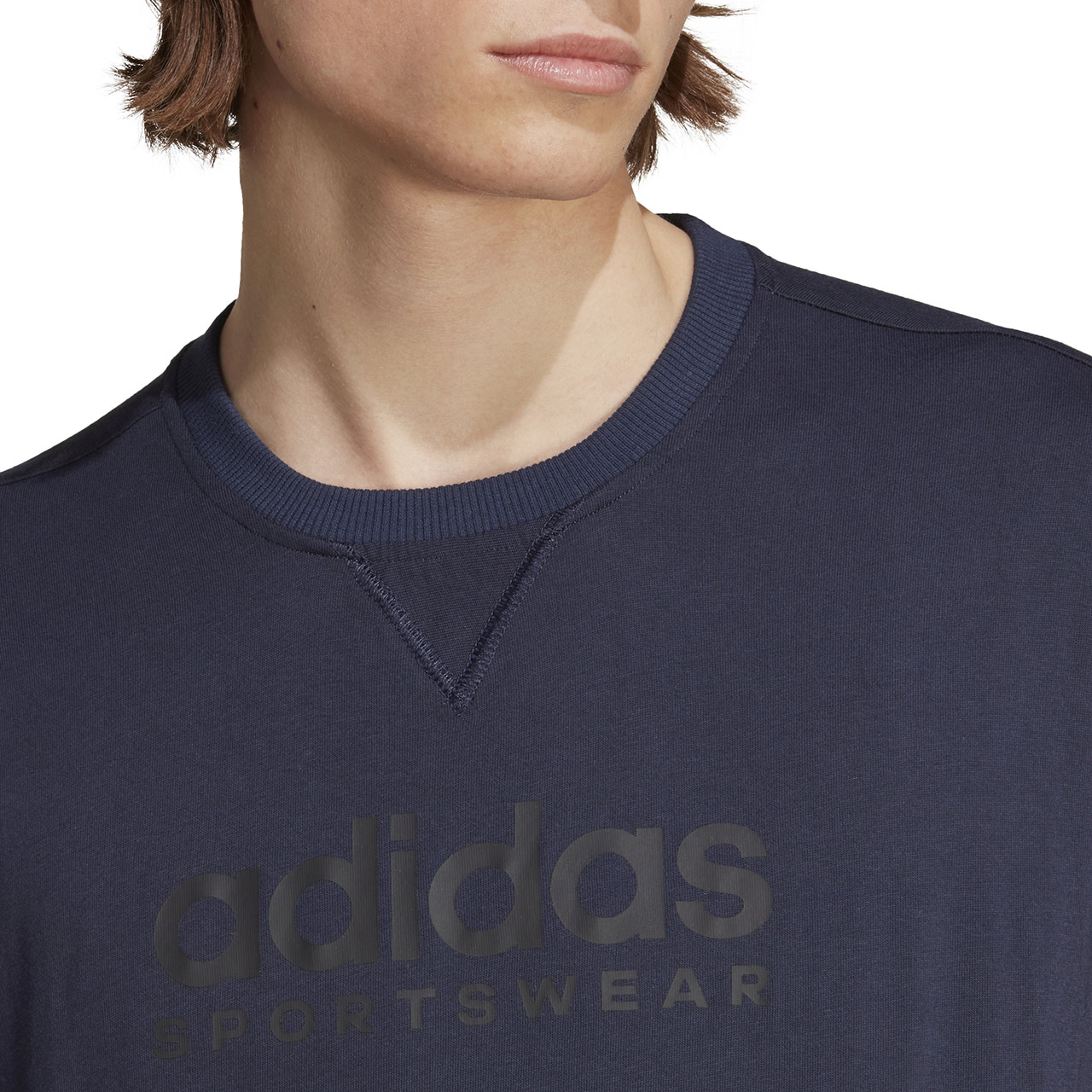 Koszulka męska adidas All SZN Graphic Tee granatowa – ujęcie 6