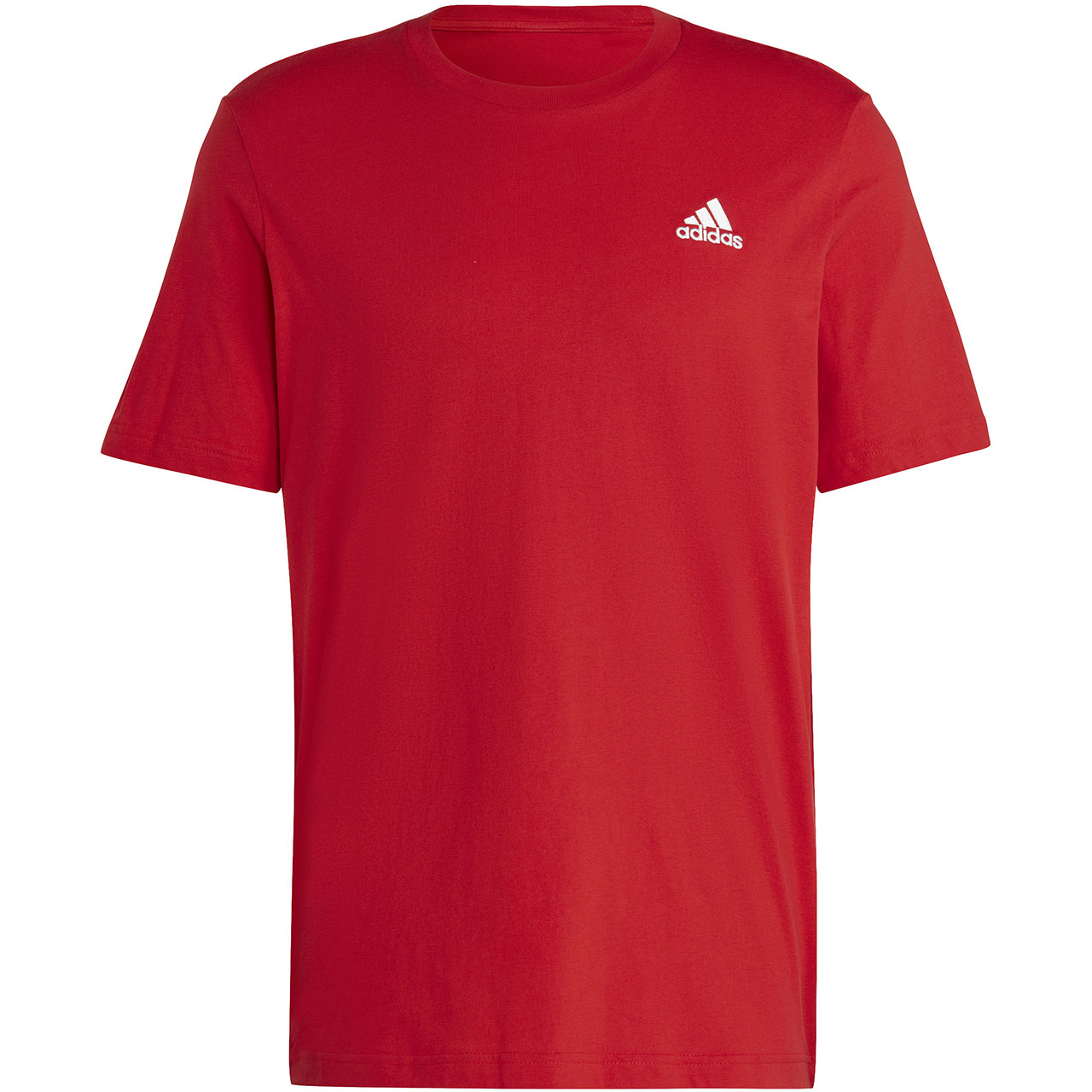 Koszulka męska adidas Essentials Single Jersey Embroidered Small Logo Tee czerwona