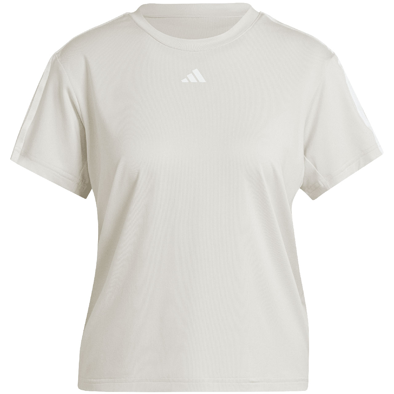 Koszulka damska adidas Aeroready Train Essentials 3-Stripes Tee beżowa