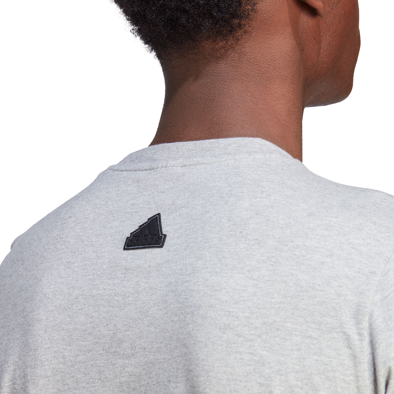 Koszulka męska adidas Sportswear Future Icons Metallic Tee szara – ujęcie 6