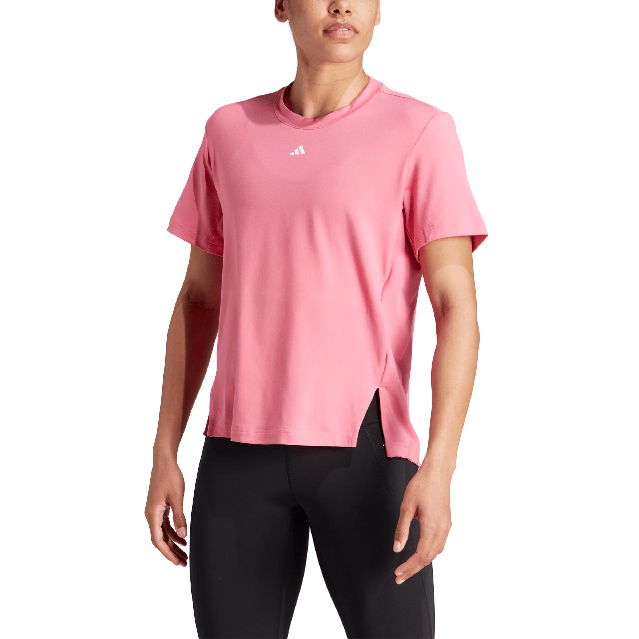 Koszulka damska adidas Versatile Tee różowa – ujęcie 3