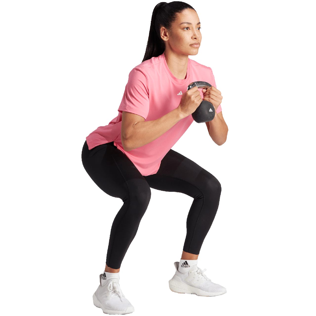 Koszulka damska adidas Versatile Tee różowa – ujęcie 4