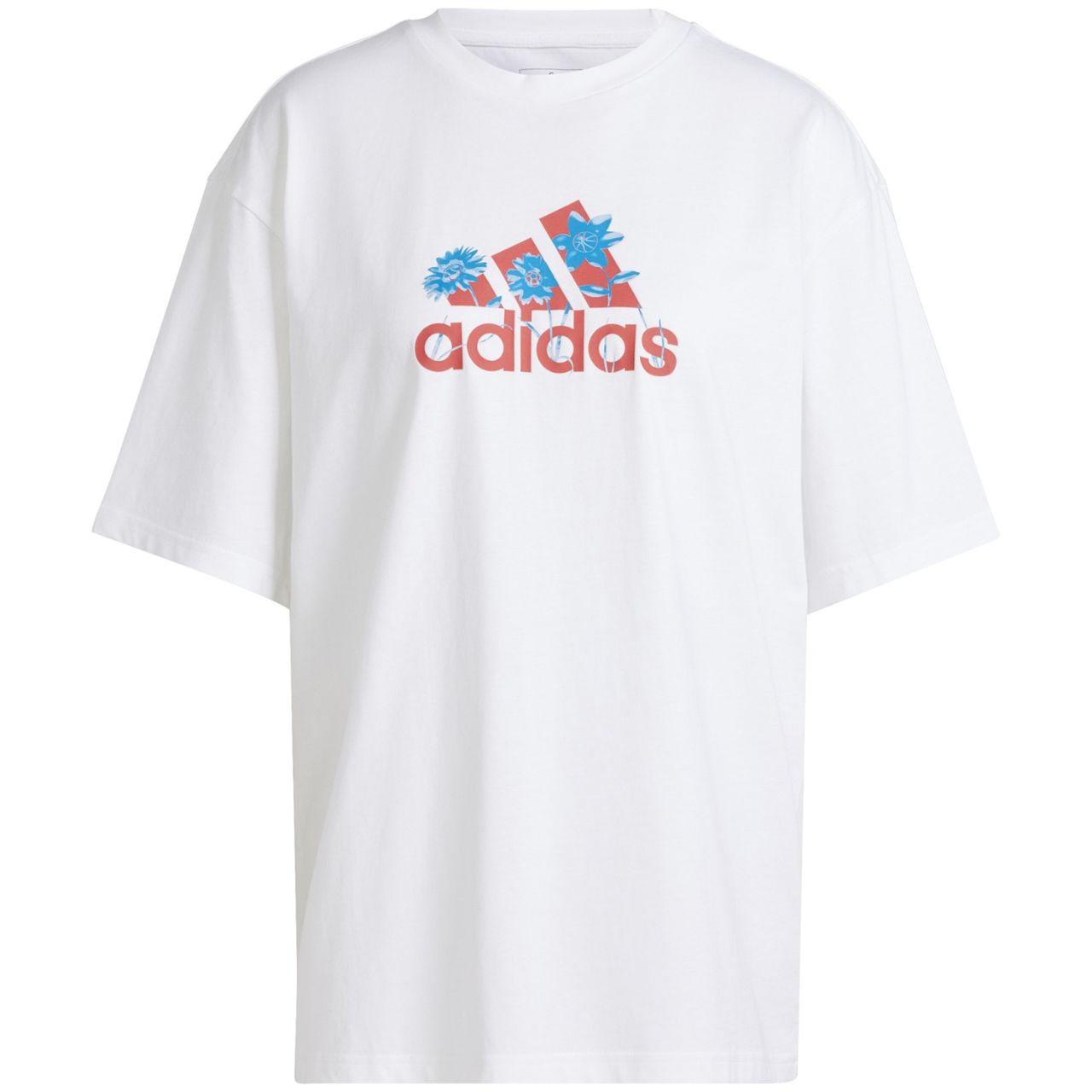 Koszulka damska adidas Flower Pack Badge of Sport biała