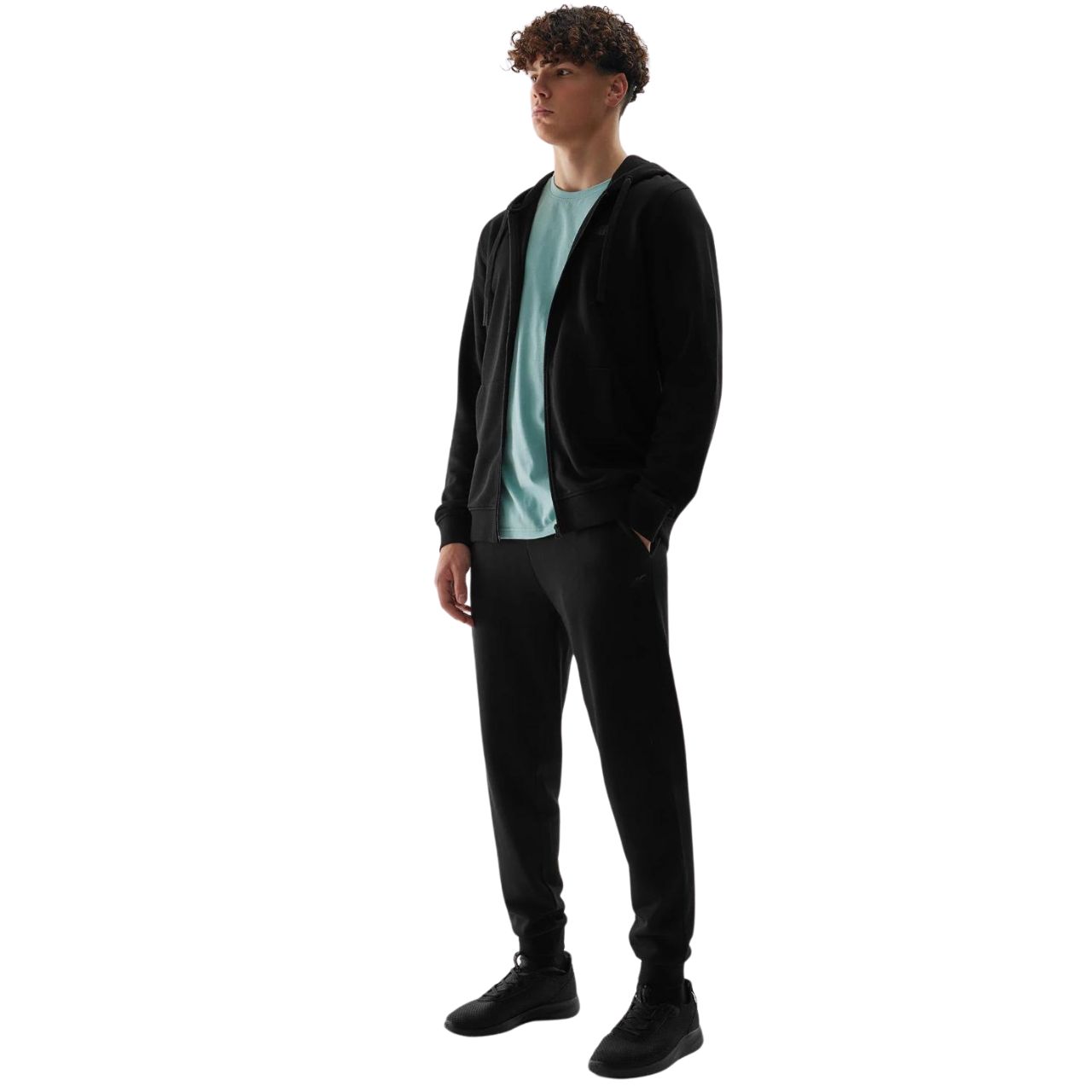 Bluza męska 4F M0951 głęboka czerń 4FWSS24TSWSM0951 – ujęcie 3