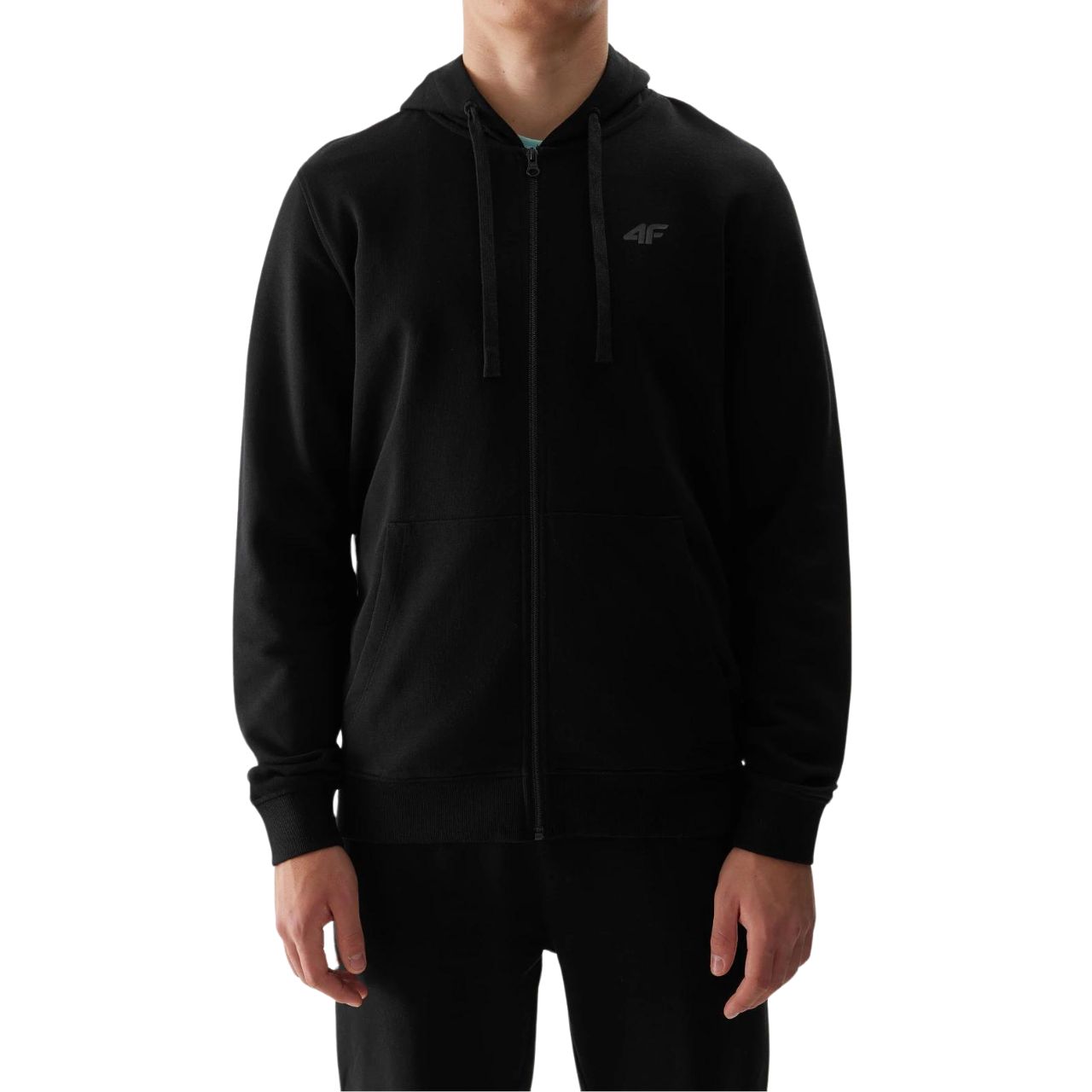 Bluza męska 4F M0951 głęboka czerń 4FWSS24TSWSM0951 – ujęcie 4