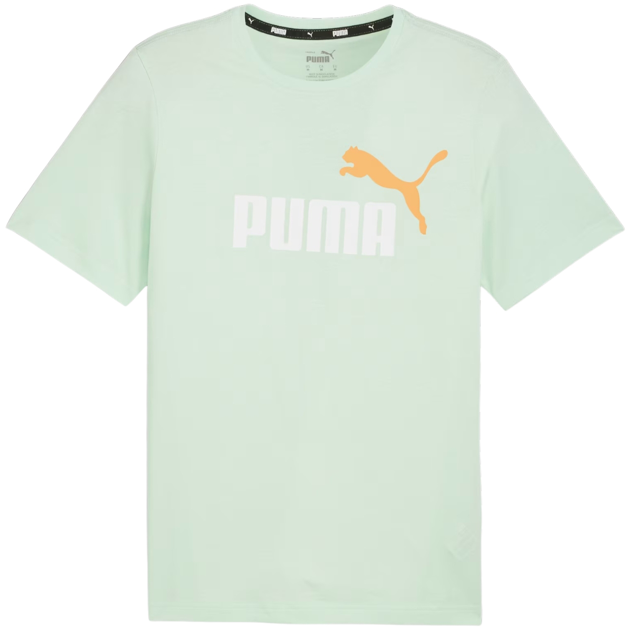 Koszulka męska Puma ESS+ 2 Col Logo Tee zielona – ujęcie 2