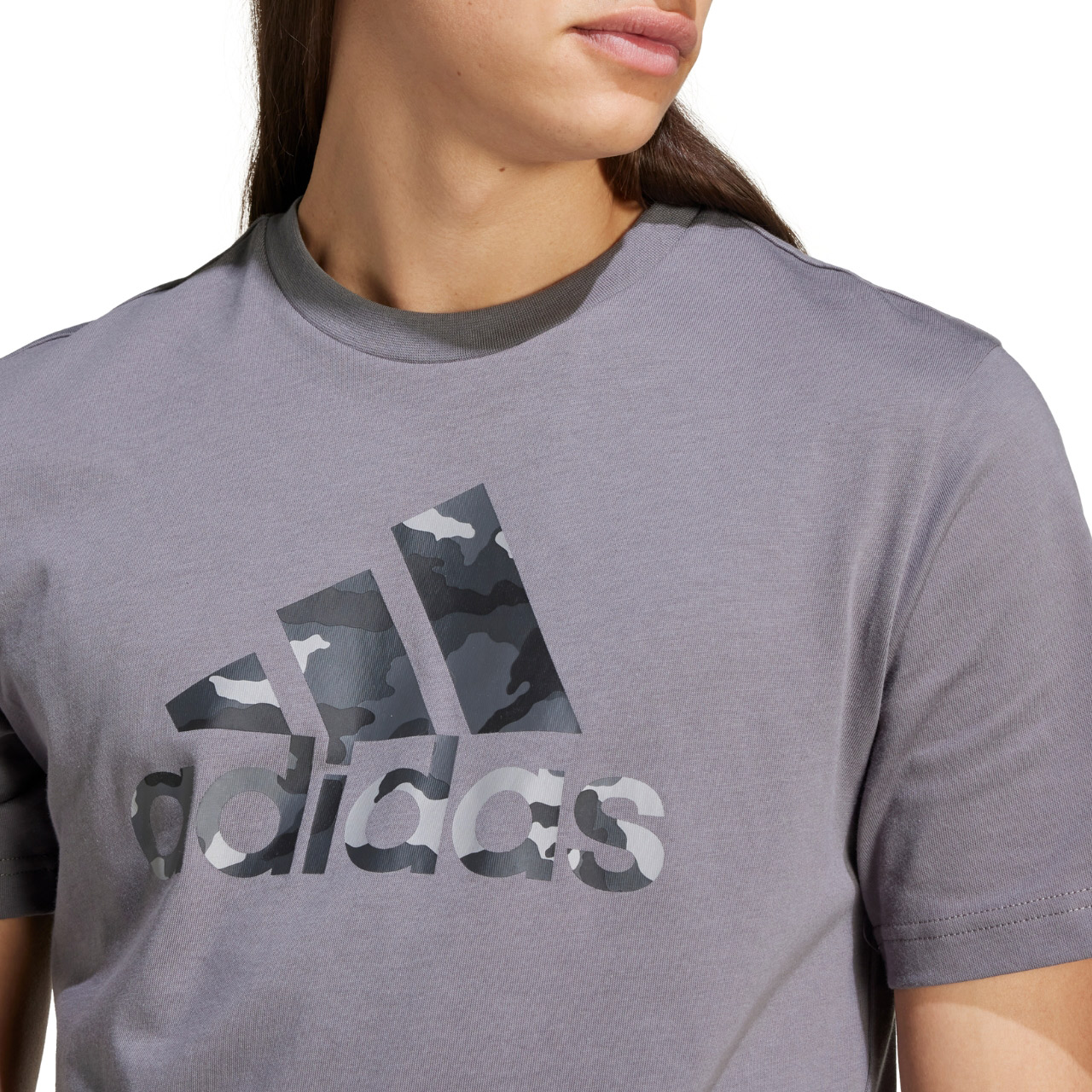Koszulka męska adidas Camo Bos Graphic Tee szara – ujęcie 5