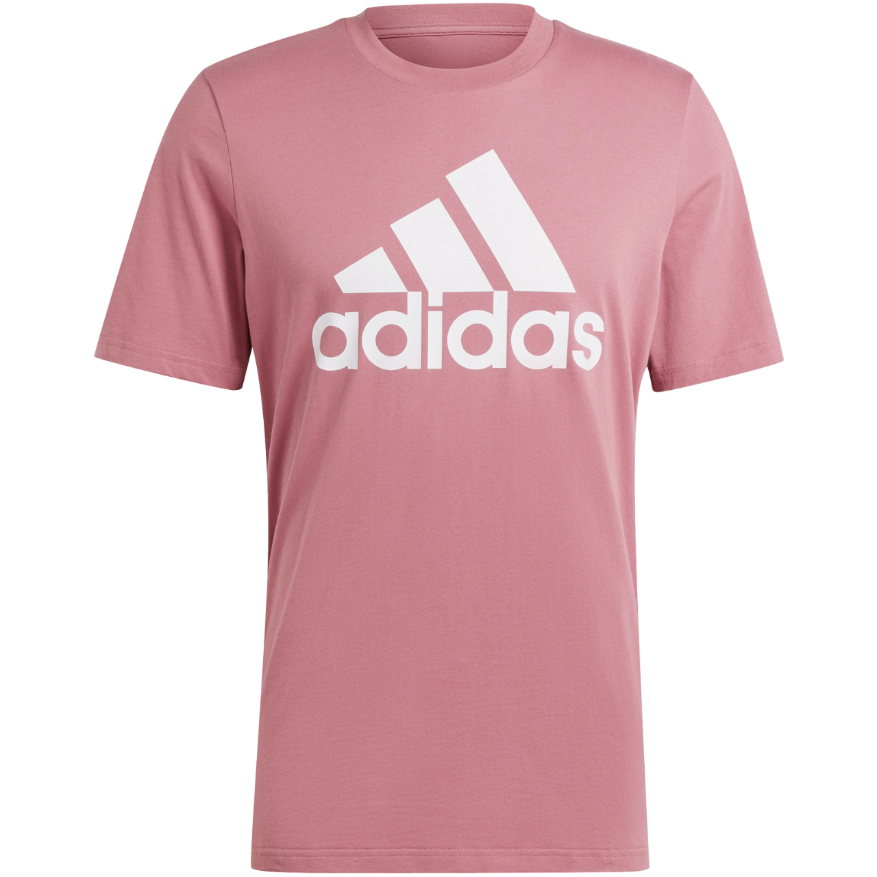 Koszulka męska adidas Essentials Single Jersey Big Logo Tee różowa – ujęcie 2
