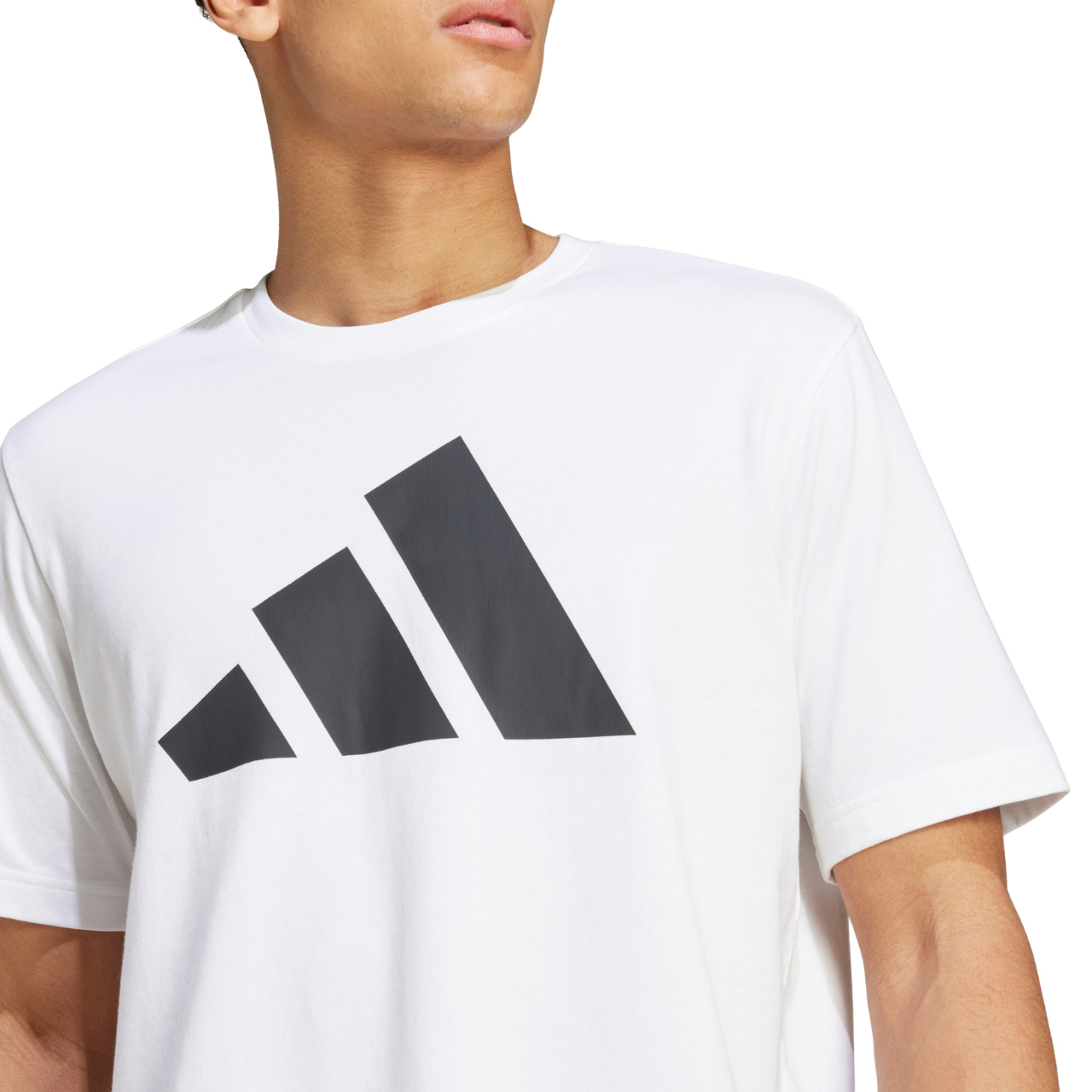 Koszulka męska adidas PWR 3 Graphic Tee biała – ujęcie 5