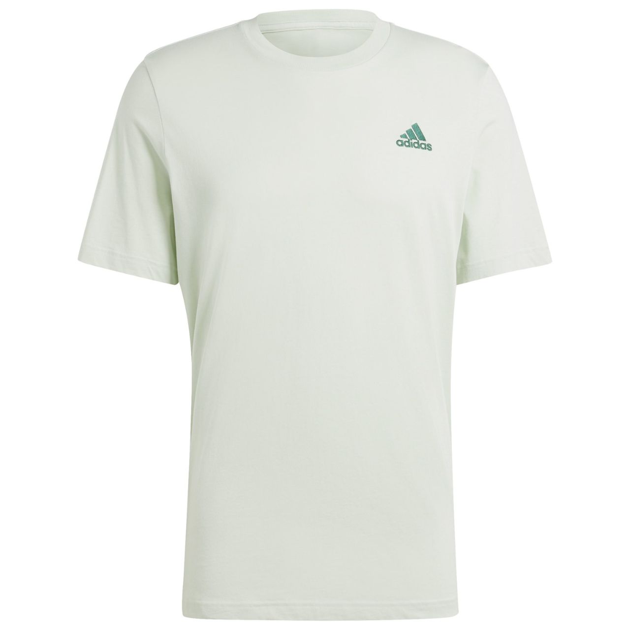 Koszulka męska adidas Essentials Single Jersey Embroidered Small Logo Tee zielona – ujęcie 2