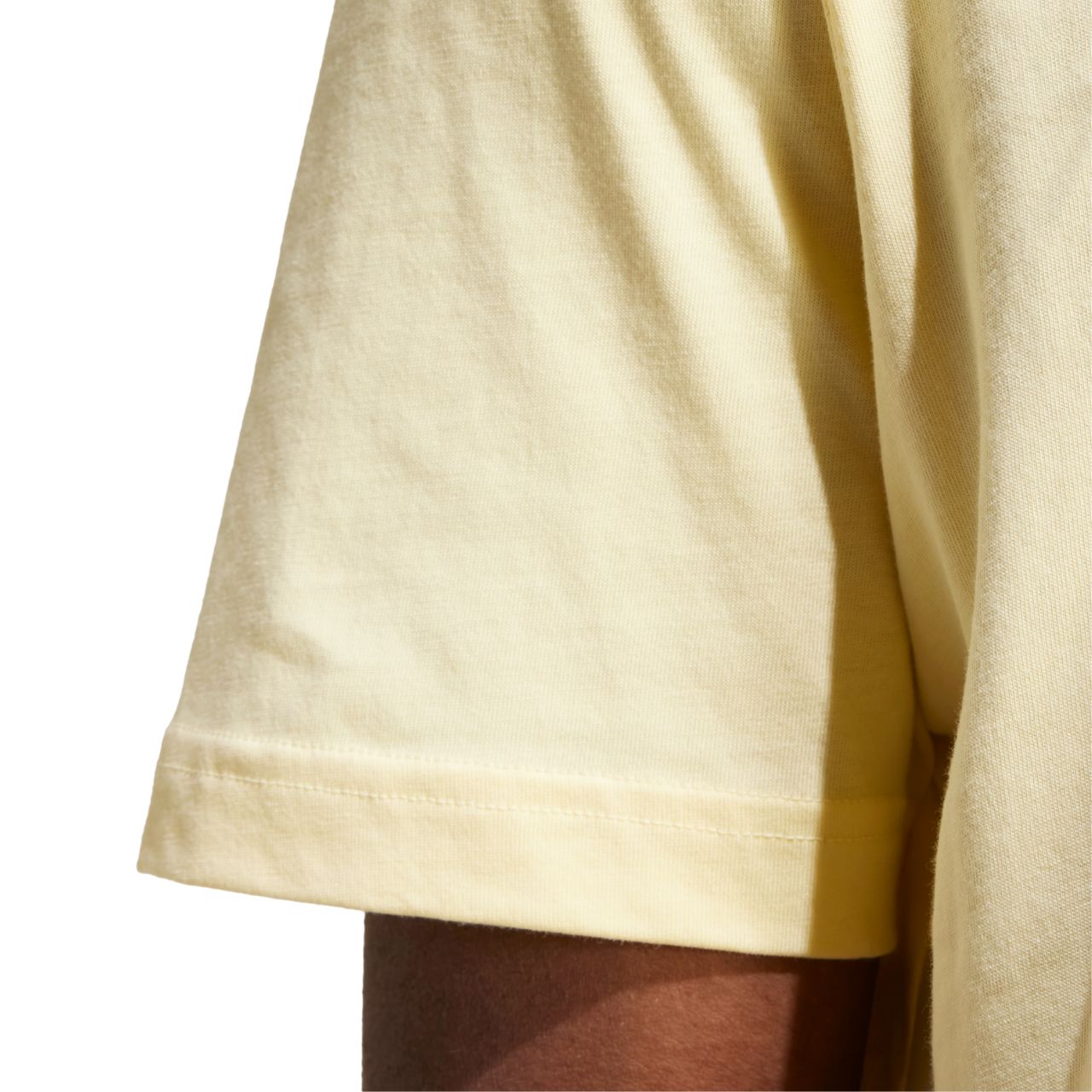 Koszulka męska adidas Essentials Single Jersey Embroidered Small Logo żółta – ujęcie 6