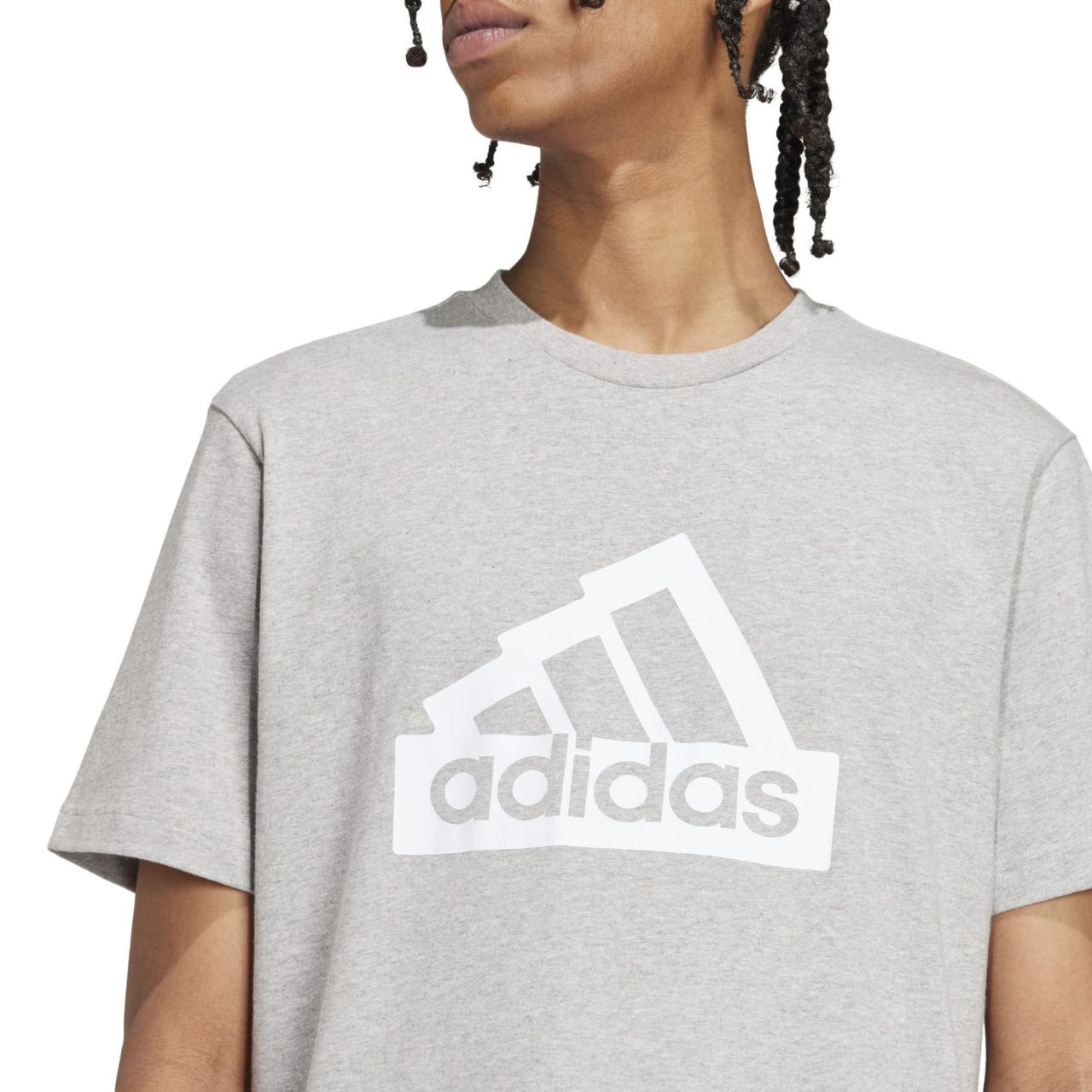 Koszulka męska adidas Modern Essentials Graphic szara – ujęcie 5