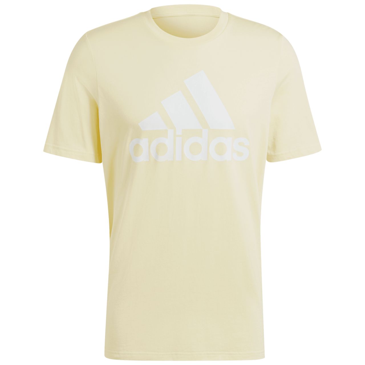 Koszulka męska adidas Essentials Single Jersey Big Logo Tee żółta – ujęcie 2
