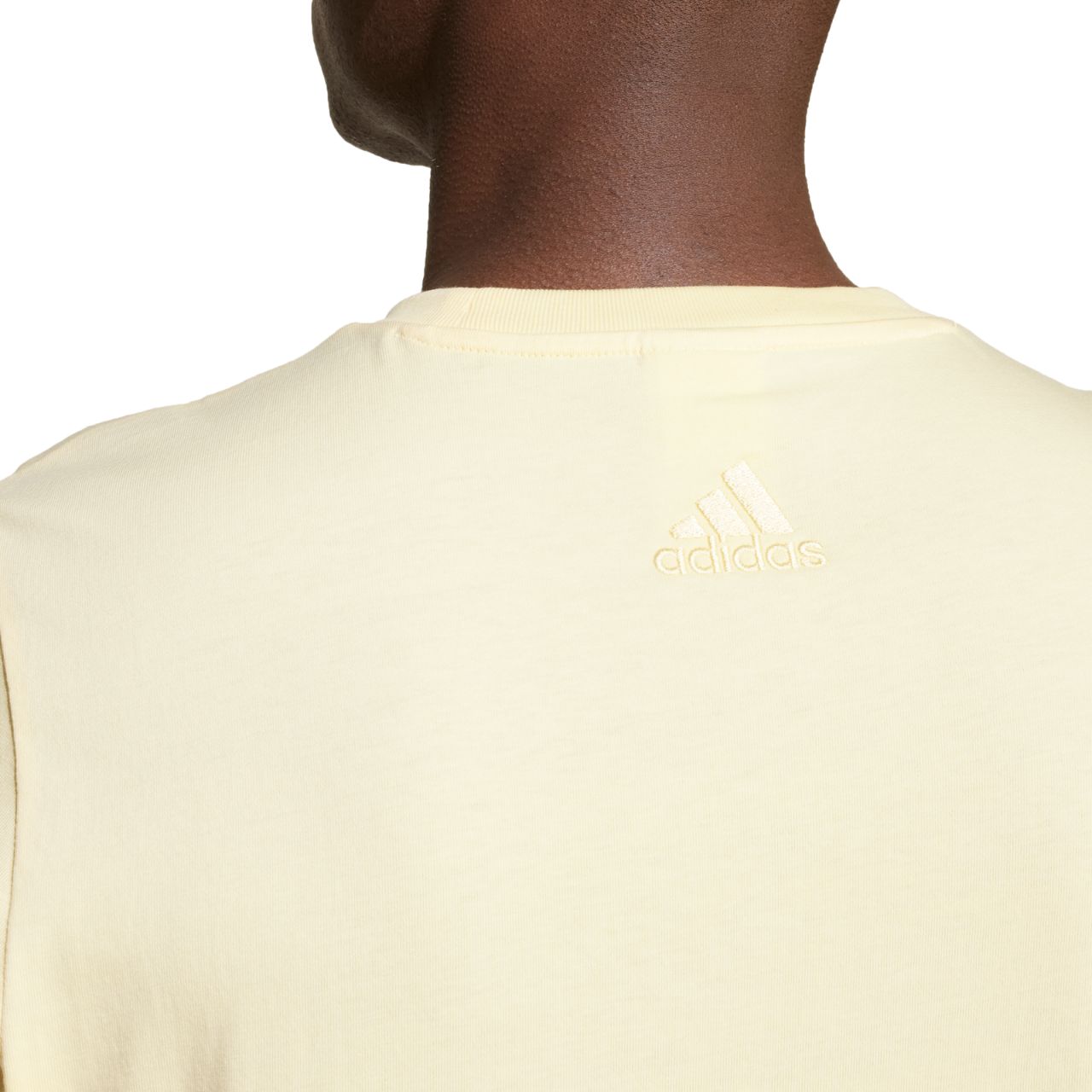 Koszulka męska adidas Essentials Single Jersey Big Logo Tee żółta – ujęcie 6