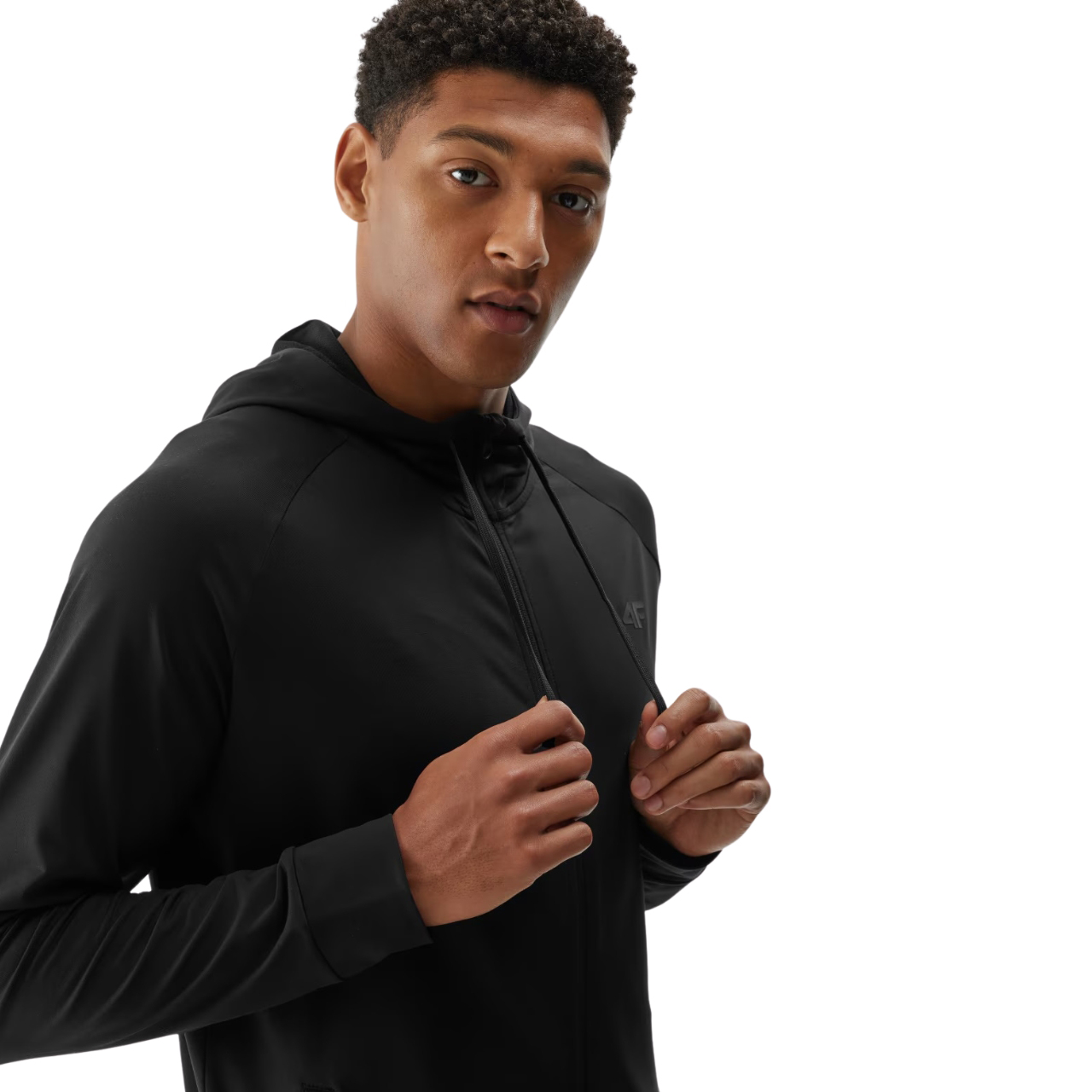 Bluza męska 4F M403 głęboka czerń 4FWAW24TFSWM403 – ujęcie 5