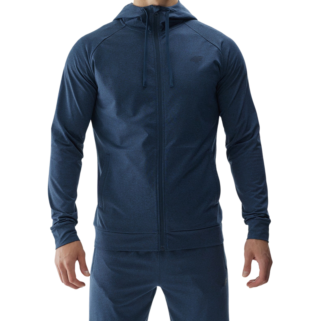Bluza męska 4F M404 granatowa 4FWAW24TFSWM404 – ujęcie 5