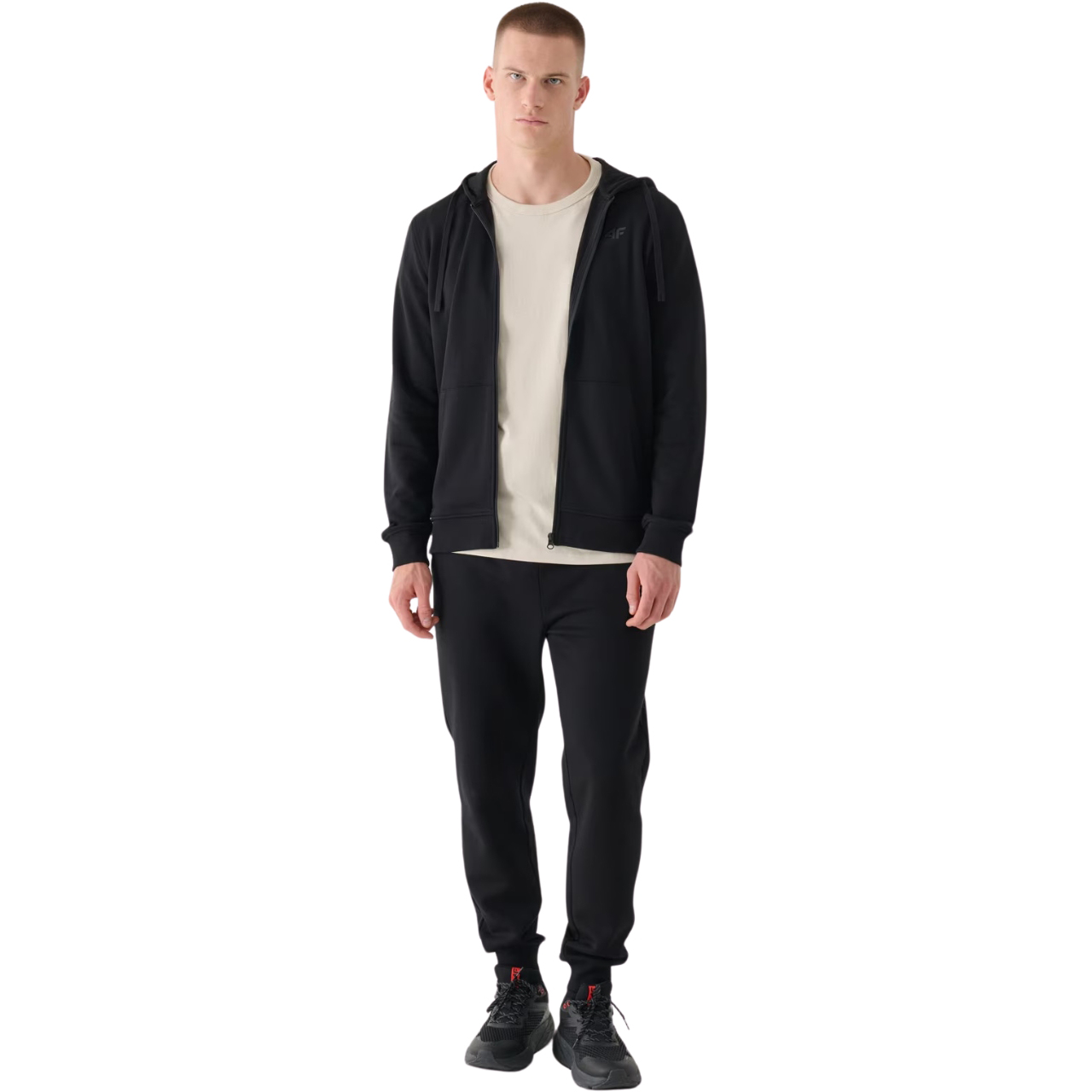 Bluza męska 4F M1466 głęboka czerń 4FWMM00TSWSM1466 – ujęcie 4