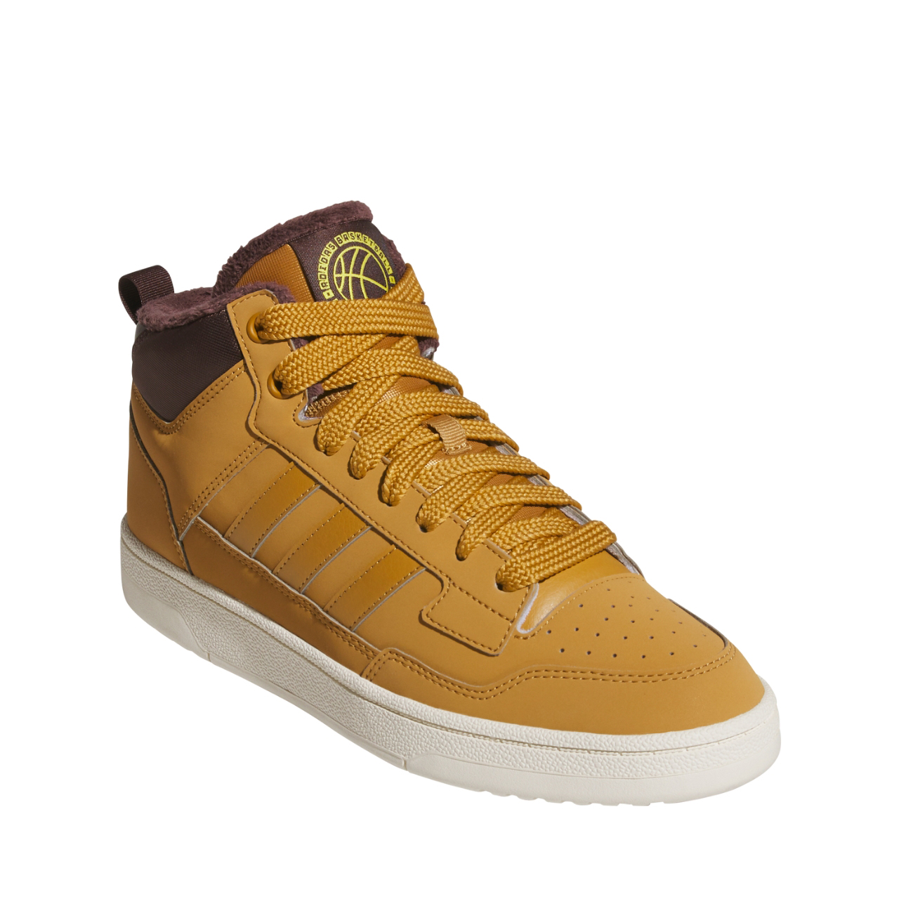 Buty męskie adidas Rapid Court Mid Winterized brązowe – ujęcie 2