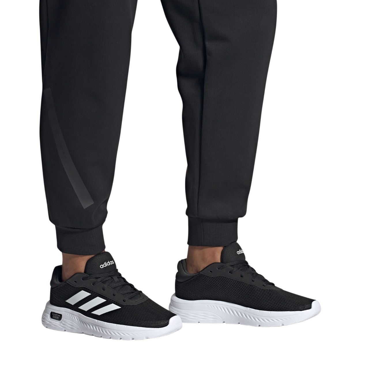 Buty męskie adidas Cloudfoam Comfy czarno-białe – ujęcie 7