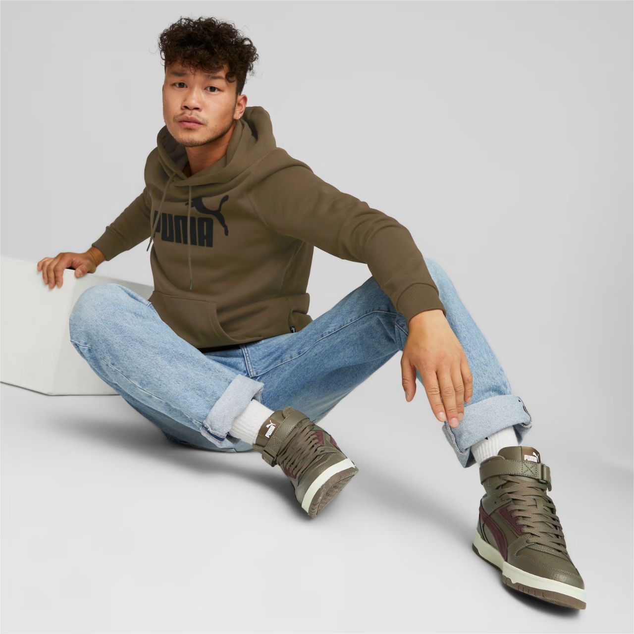 Buty męskie Puma RBD Game WTR zielono-brązowe – ujęcie 8