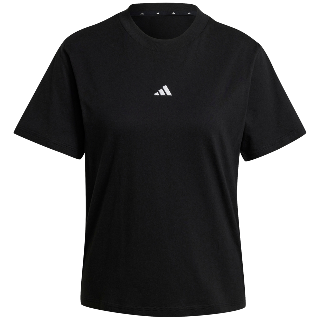 Koszulka damska adidas Essentials Small Logo Cotton czarna – ujęcie 2