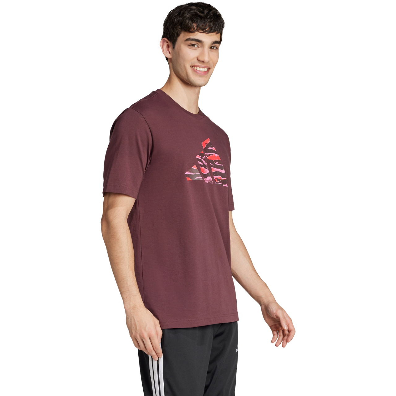 Koszulka męska adidas Codes Camo Graphic granatowa – ujęcie 4