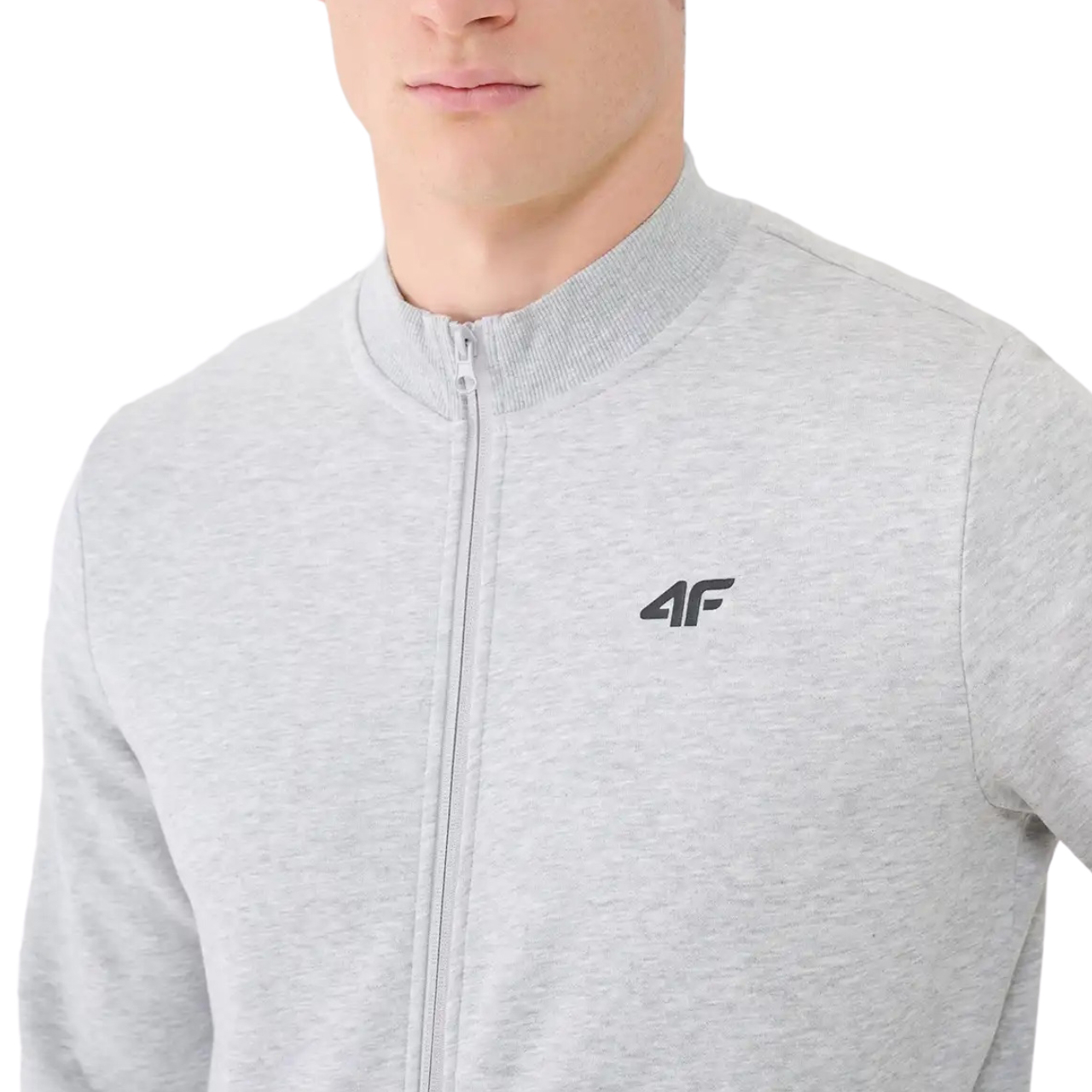 Bluza męska 4F M1463 chłodny jasny szary melanż 4FWMM00TSWSM1463 – ujęcie 4
